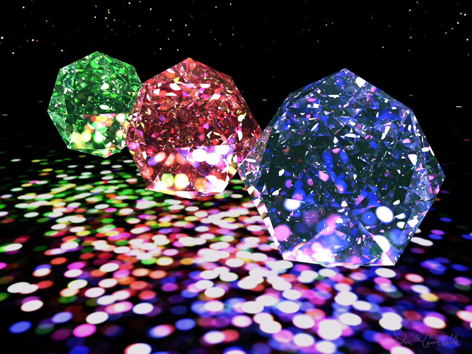 dodecahedron, gemstone, green, HD Desktop Wallpaper