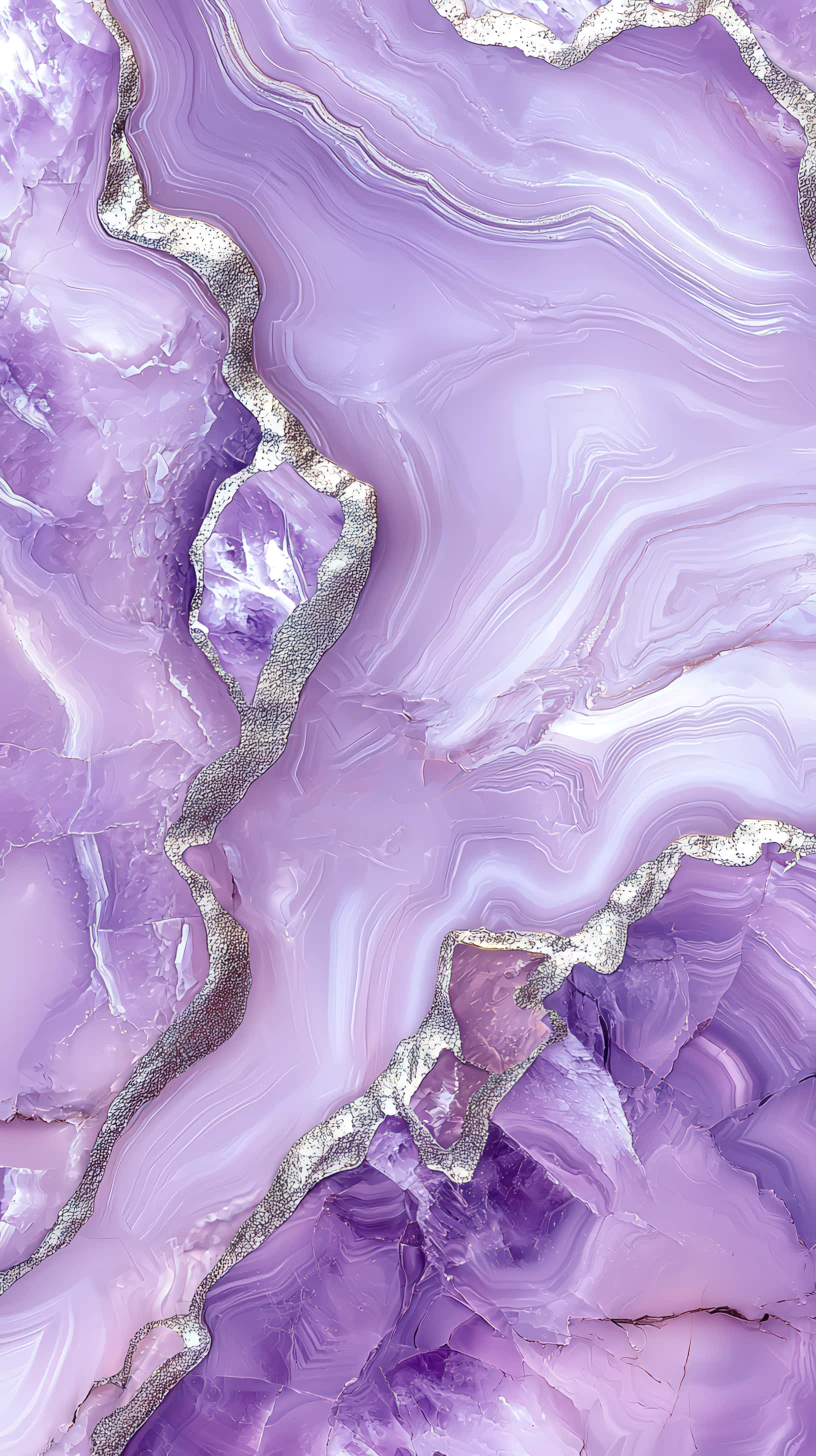 purple amethyst geode, silver veins, white swirls, 2K Phone Wallpaper