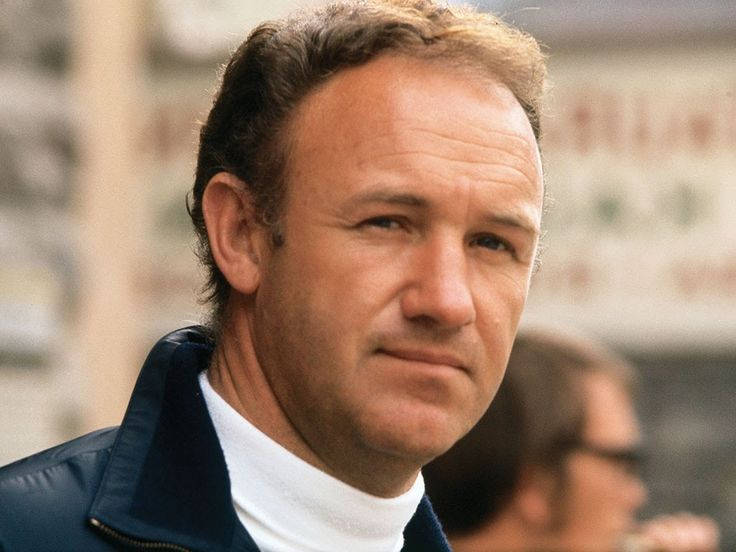 Gene Hackman, blue jacket, white turtleneck, SD Desktop Wallpaper