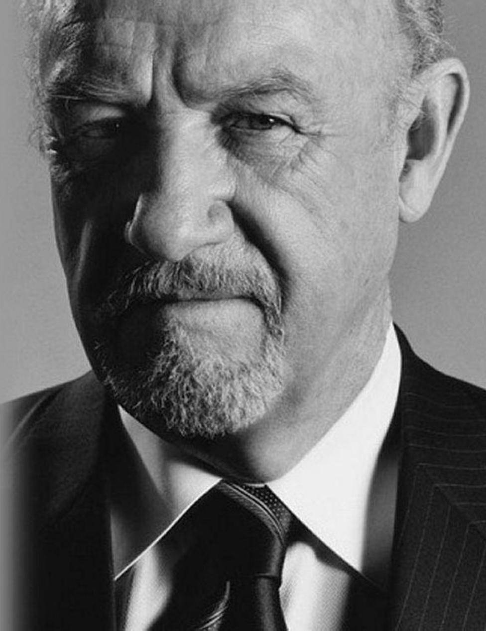 Gene Hackman, black and white, pinstripe suit, SD Phone Wallpaper