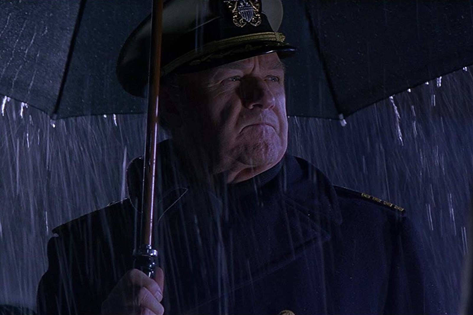 Gene Hackman, rain, naval officer, HD Desktop Wallpaper