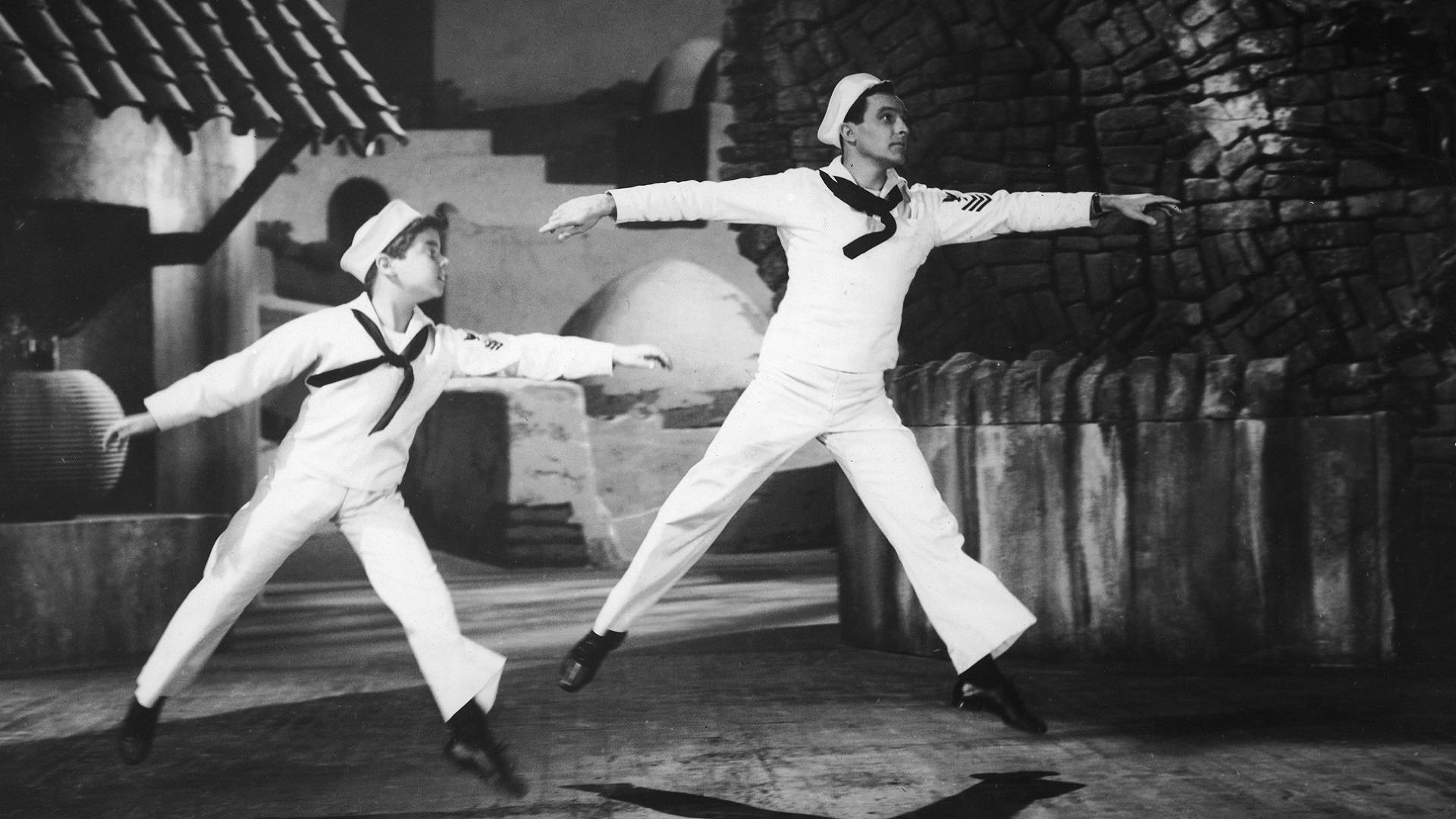 Gene Kelly, sailors, white uniforms, Full HD Desktop Wallpaper