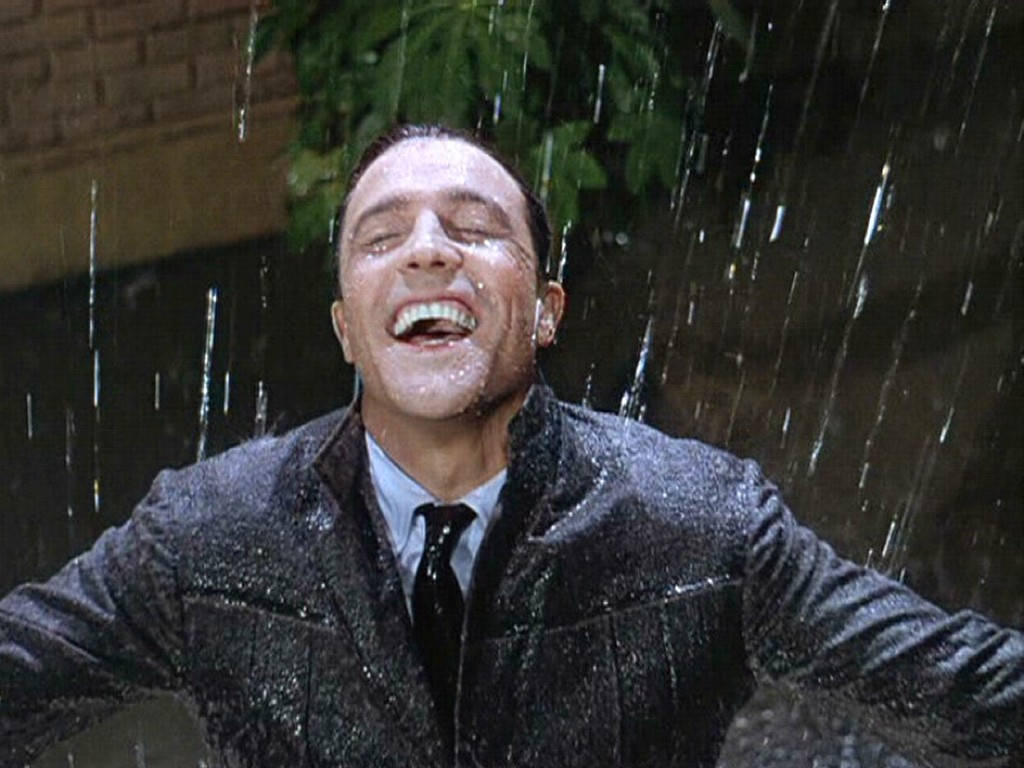 Gene Kelly, wet suit, rain, SD Desktop Wallpaper