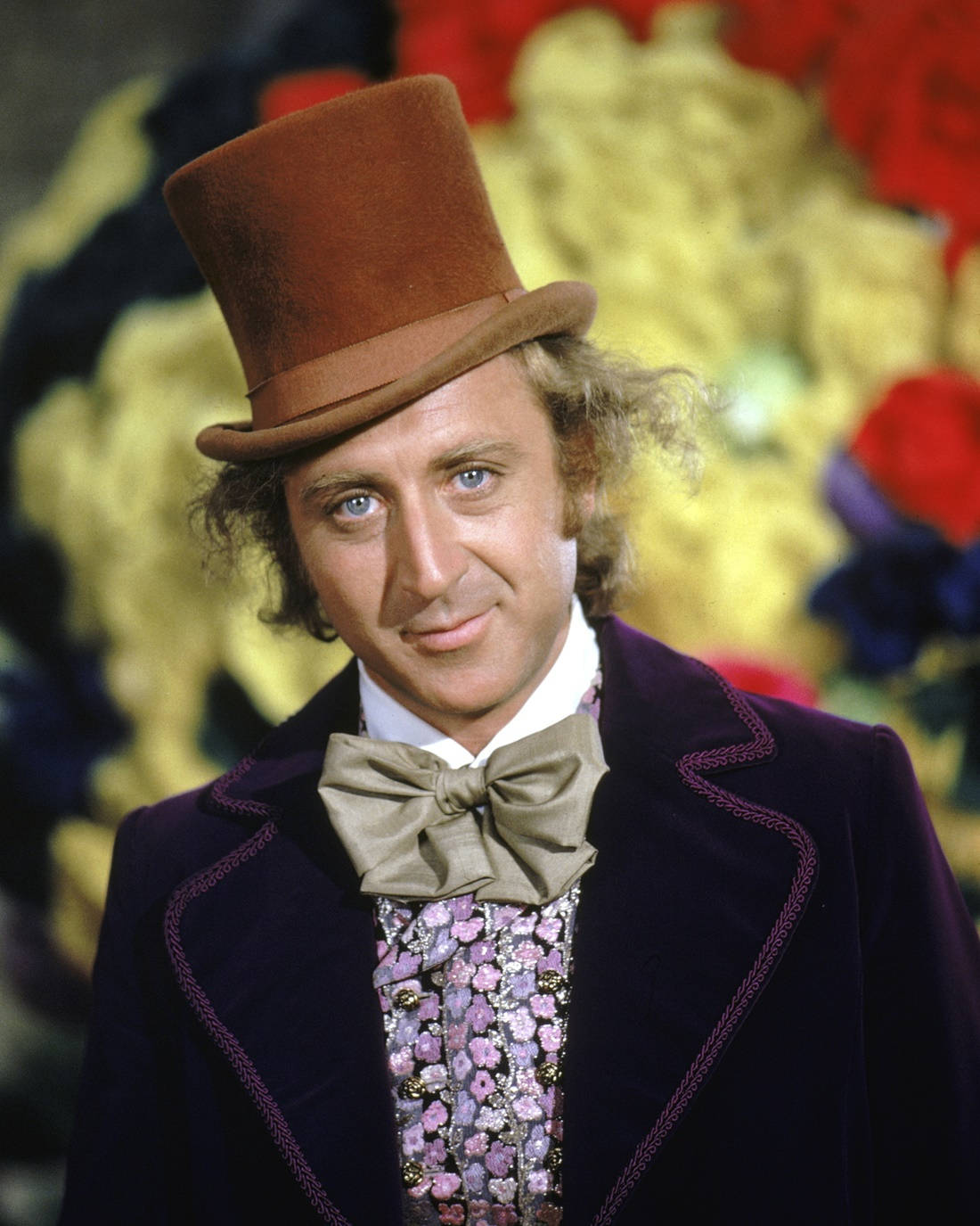 Gene Wilder, brown top hat, purple velvet coat, HD Phone Wallpaper
