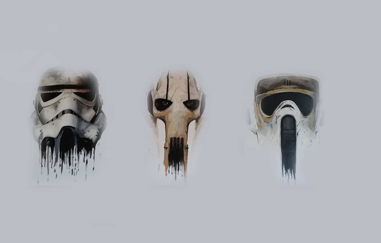 General Grievous, helmet masks, dark paint, HD Desktop Wallpaper