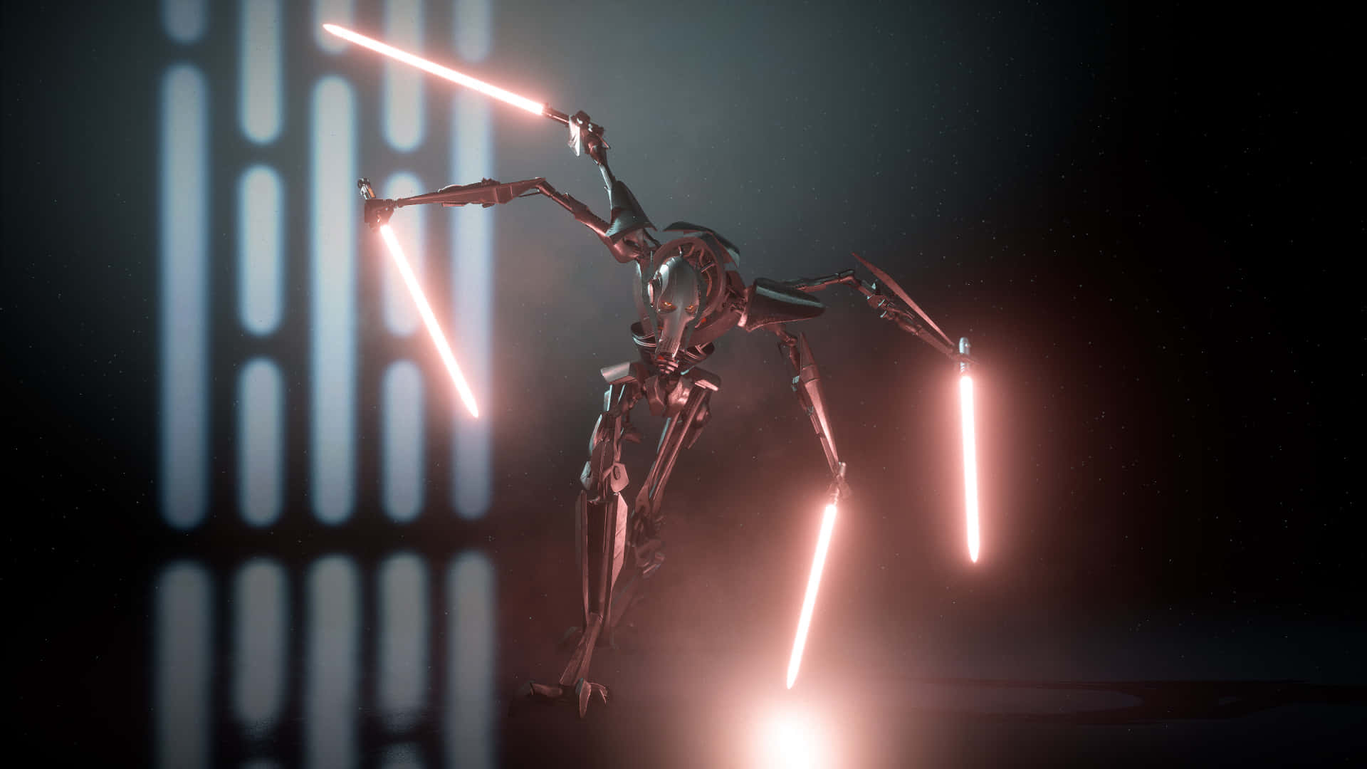 General Grievous, four-lightsaber, droid, Full HD Desktop Wallpaper