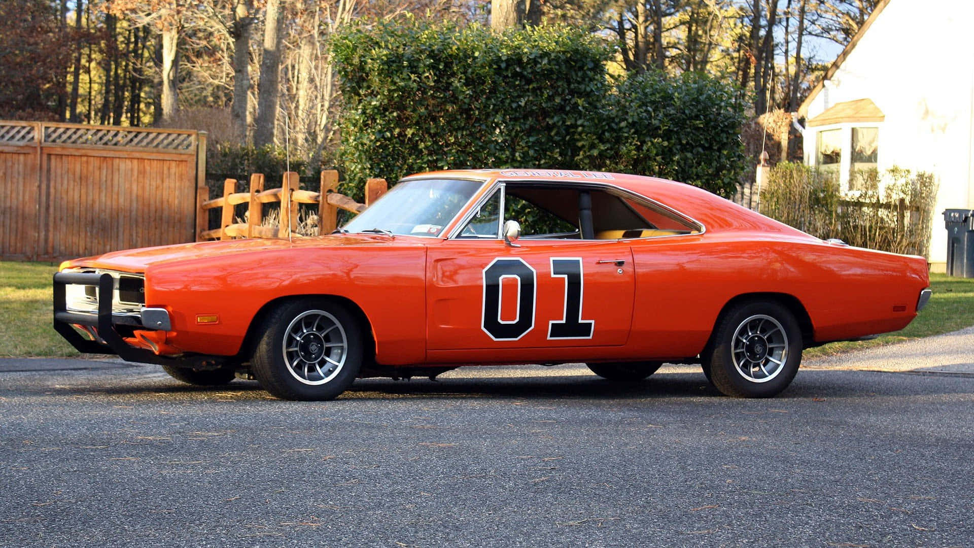 1970 Dodge Charger, General Lee, orange, Full HD Desktop Wallpaper
