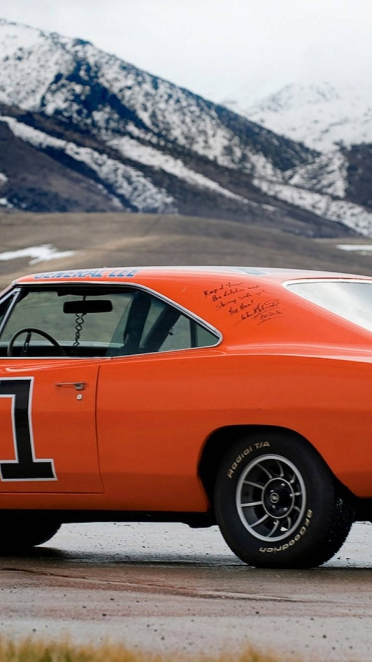 1969 Dodge Charger, General Lee, vibrant orange, HD Phone Wallpaper
