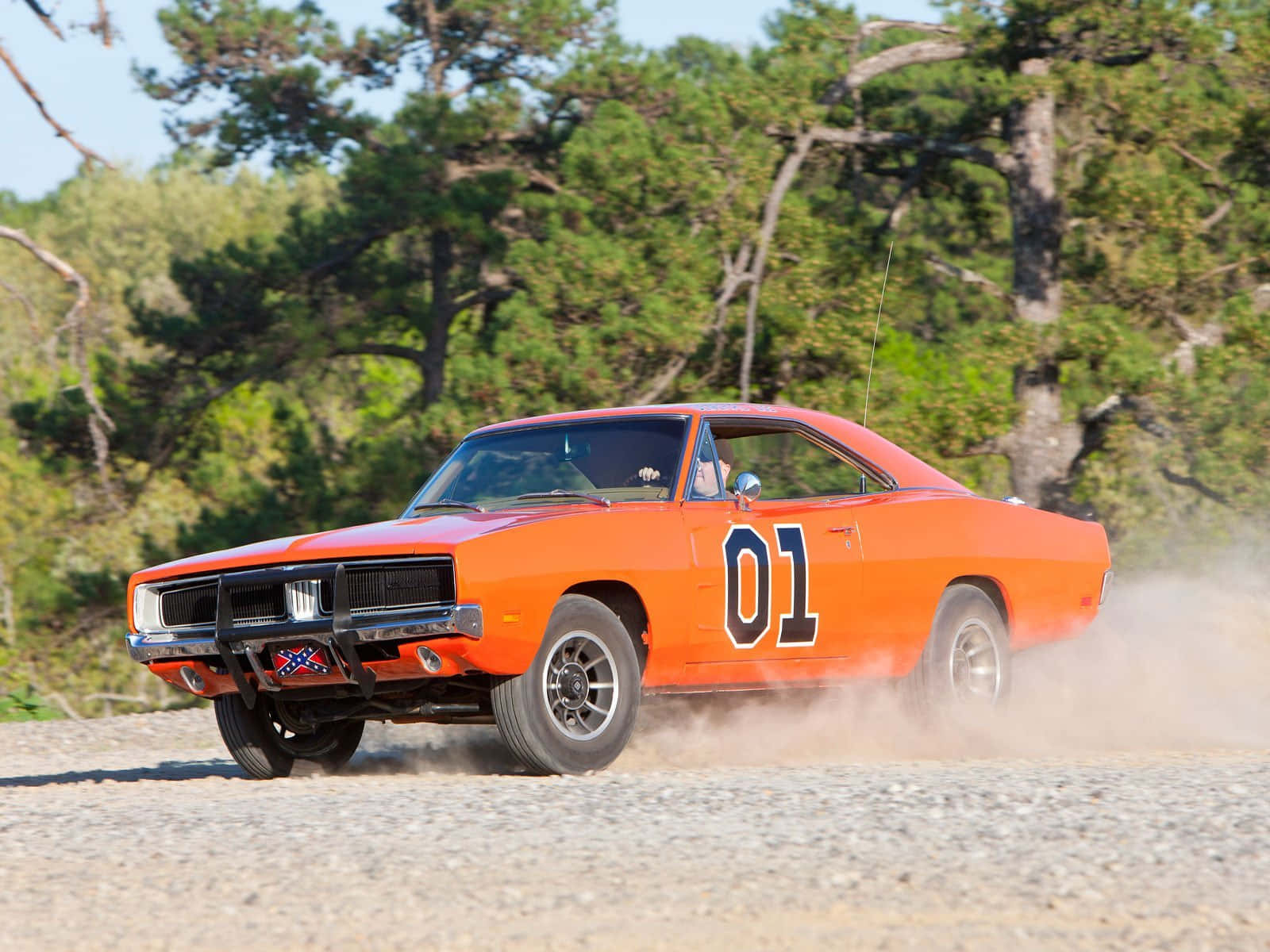 General Lee, 1969 Charger, bright orange, HD Desktop Wallpaper