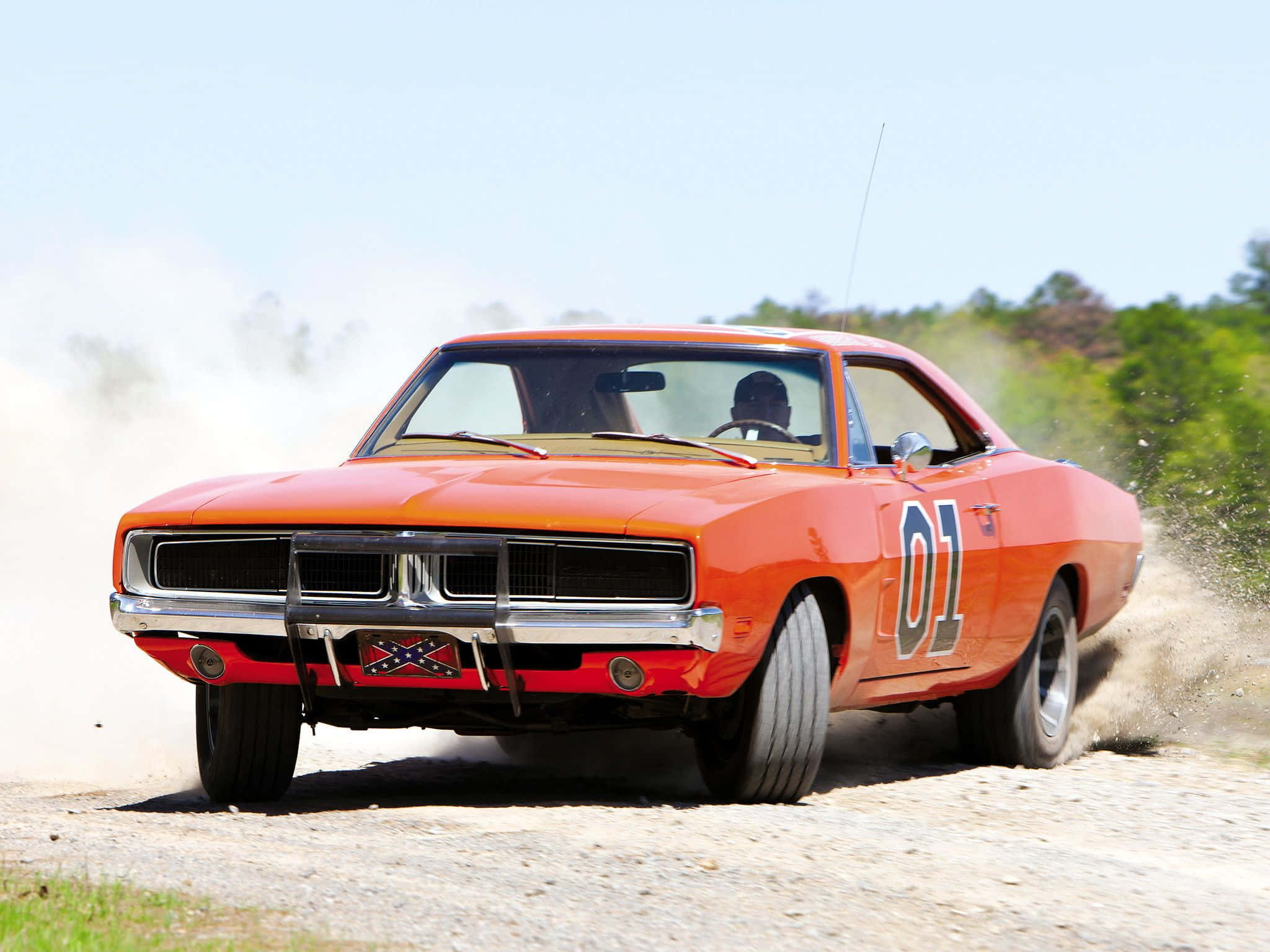 General Lee, orange, classic muscle car, Full HD Desktop Wallpaper