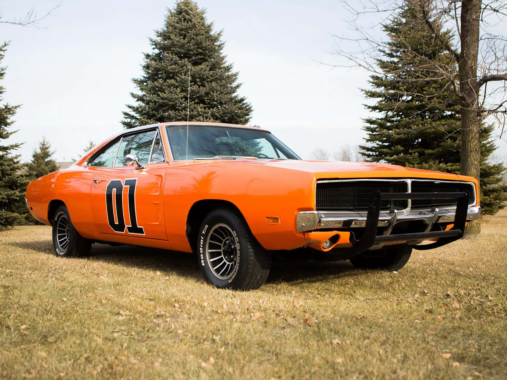 General Lee, 1970 Dodge Charger, orange, Full HD Desktop Wallpaper