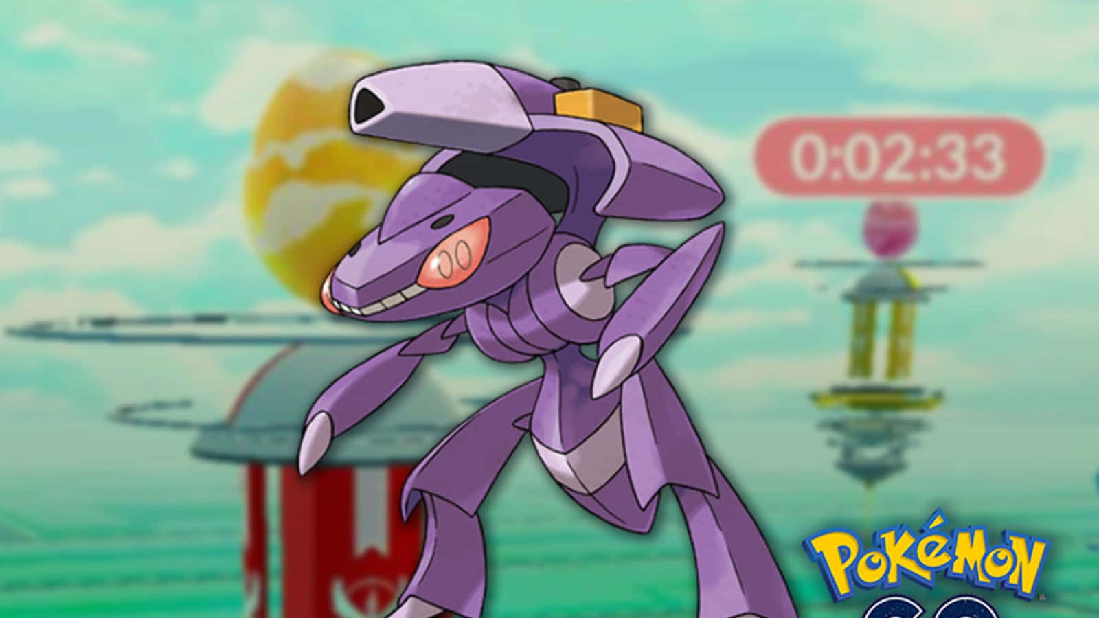Genesect, Pokémon Go background, purple, HD Desktop Wallpaper