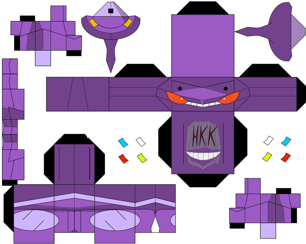 Genesect, purple, black, SD Desktop Wallpaper