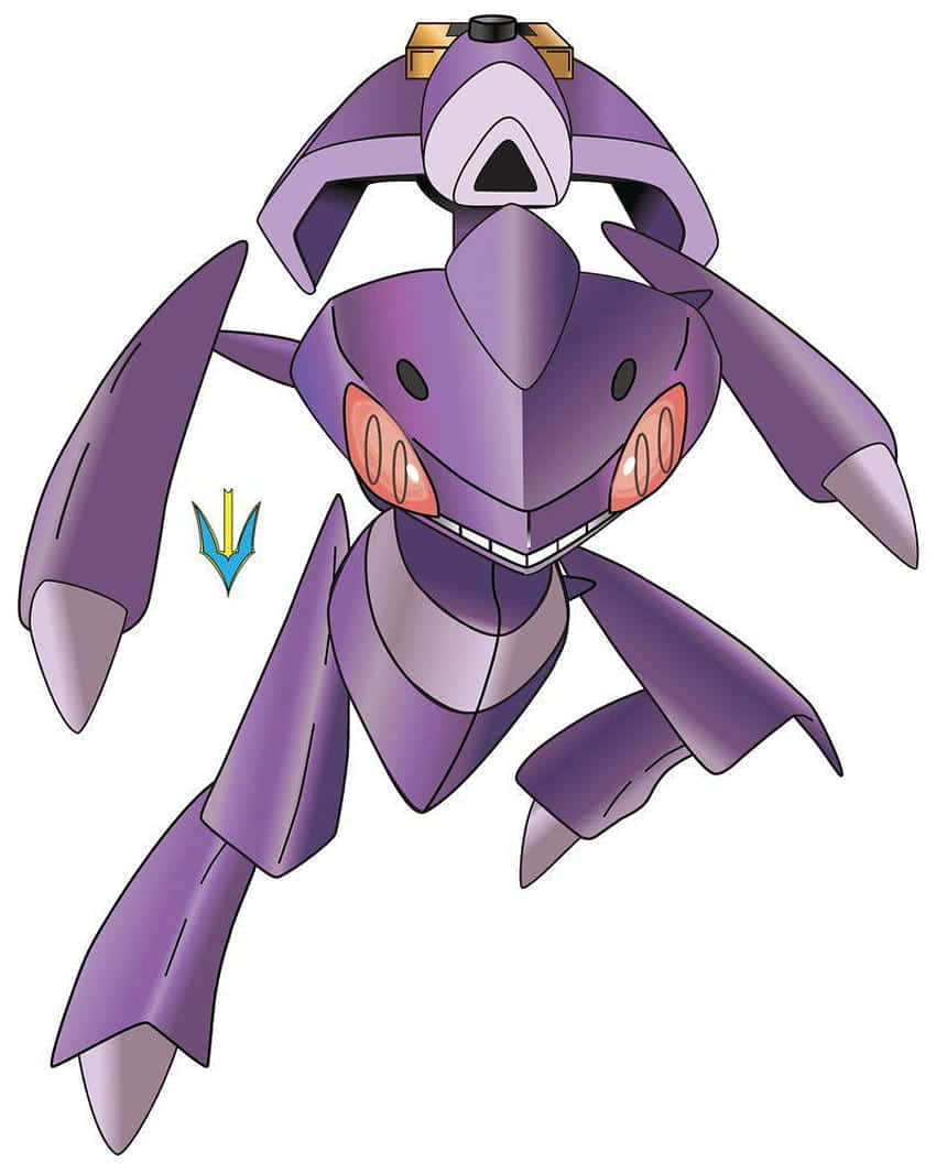 Genesect, purple, anime-style, SD Phone Wallpaper