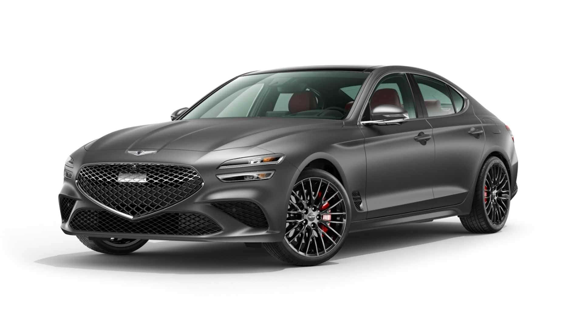 Genesis G70, matte gray, black rims, Full HD Desktop Wallpaper
