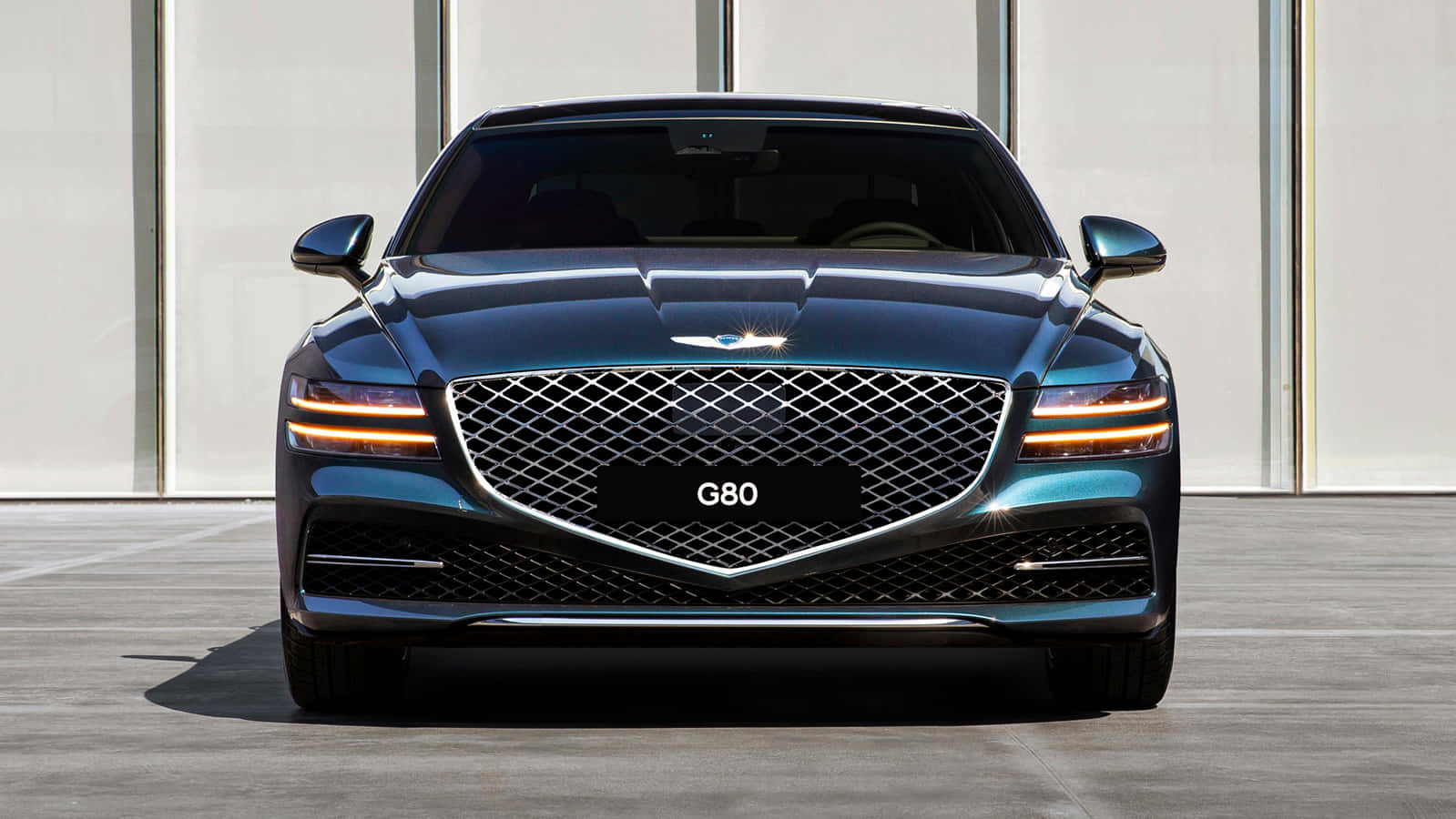 Genesis G80, blue, luxury sedan, HD Desktop Wallpaper