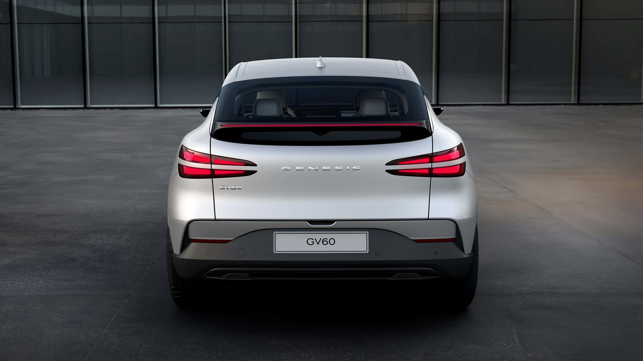 Genesis GV60, silver, electric SUV, Full HD Desktop Wallpaper