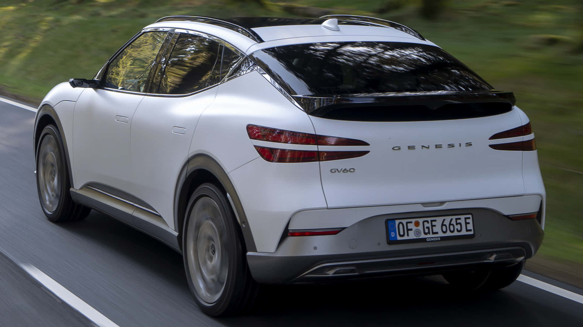 Genesis GV60, white, sleek, Full HD Desktop Wallpaper