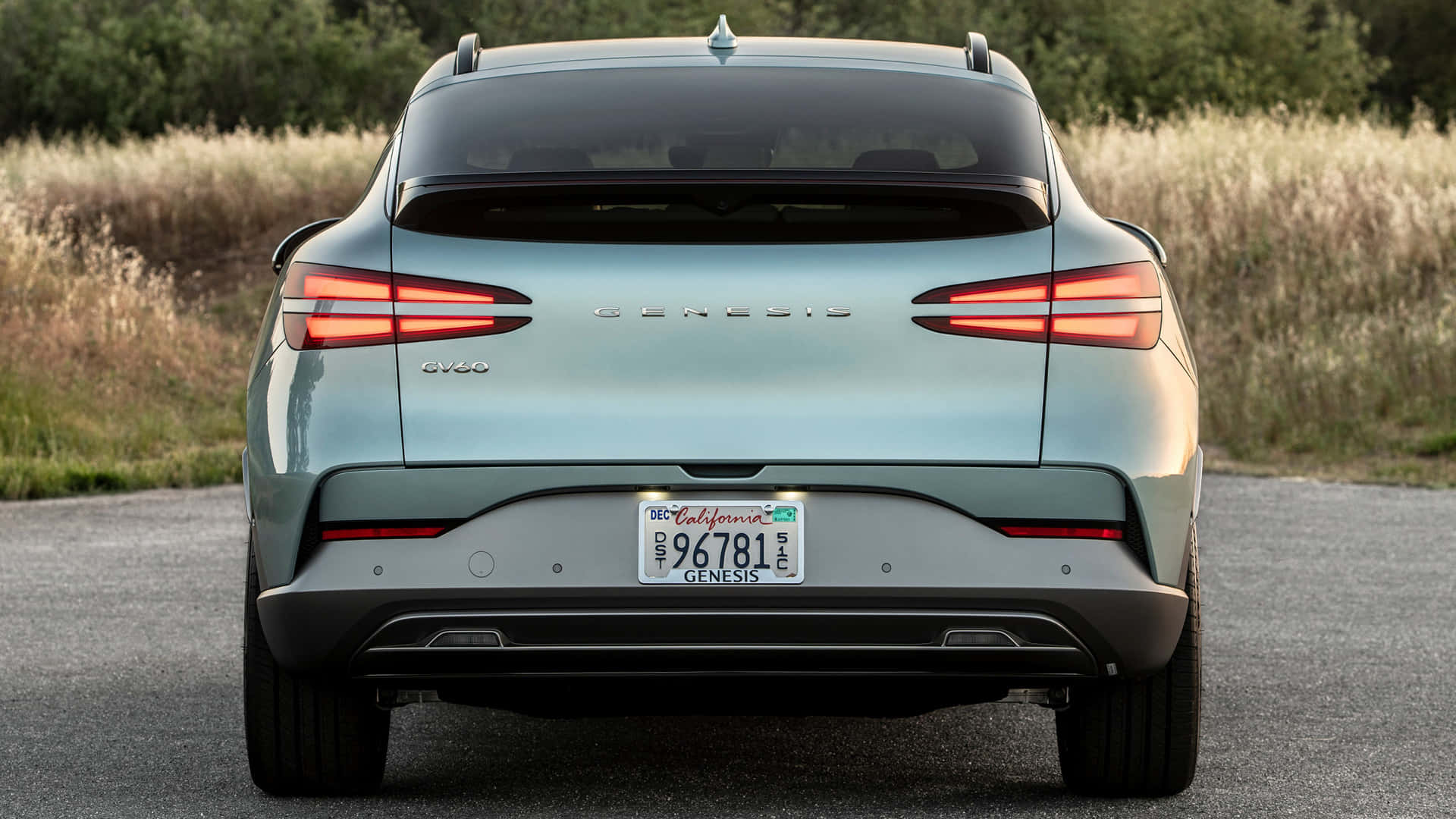 Genesis GV60, light blue, paved road, Full HD Desktop Wallpaper