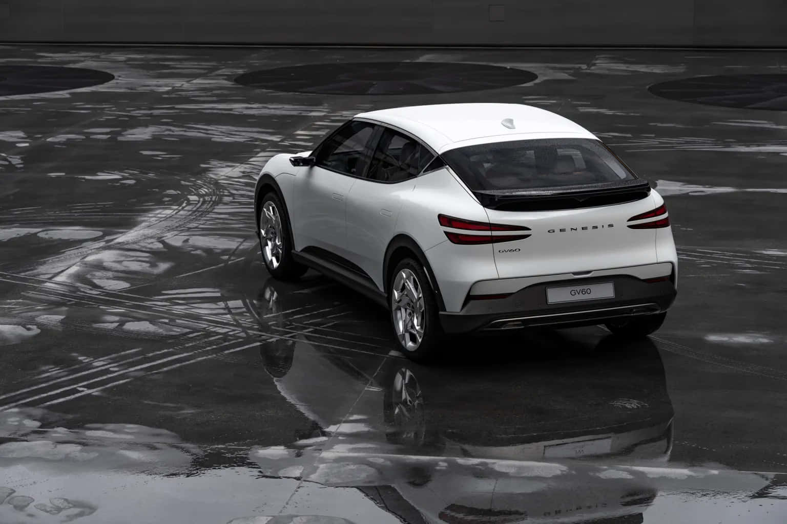 Genesis GV60, white, electric SUV, HD Desktop Wallpaper