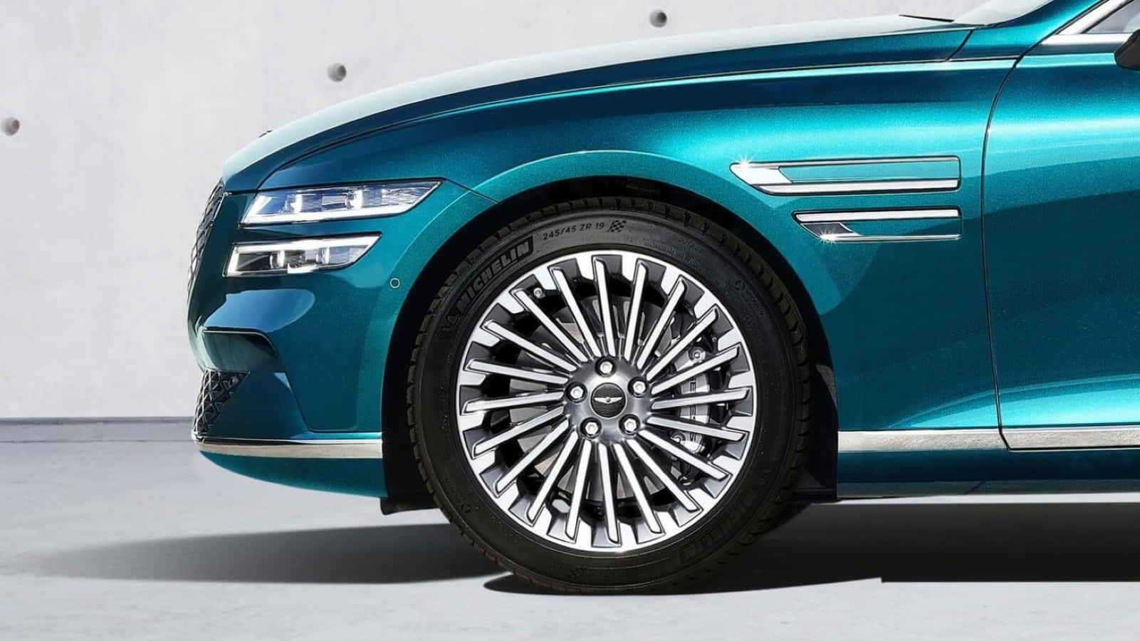 Genesis GV60, teal, studio lighting, HD Desktop Wallpaper
