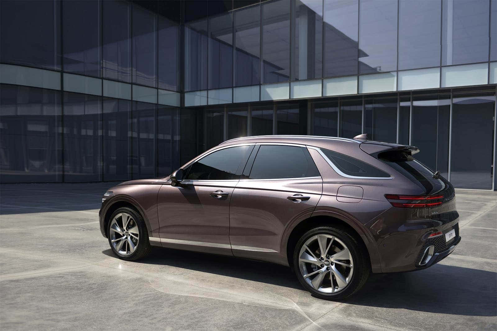Genesis GV70, bronze, concrete, HD Desktop Wallpaper