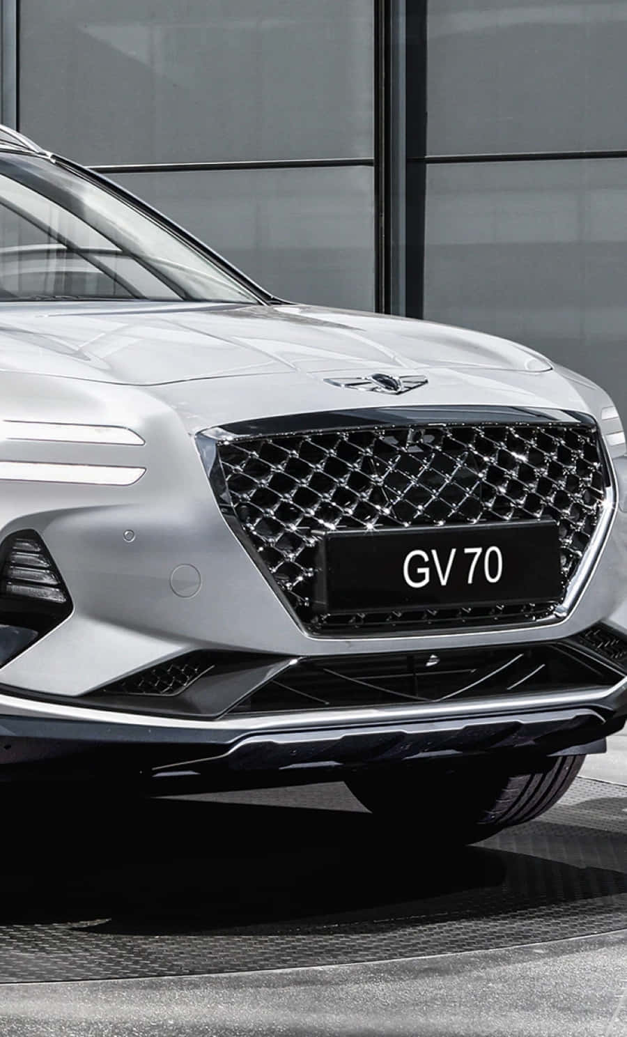 Genesis GV70, silver, bold grille, HD Phone Wallpaper