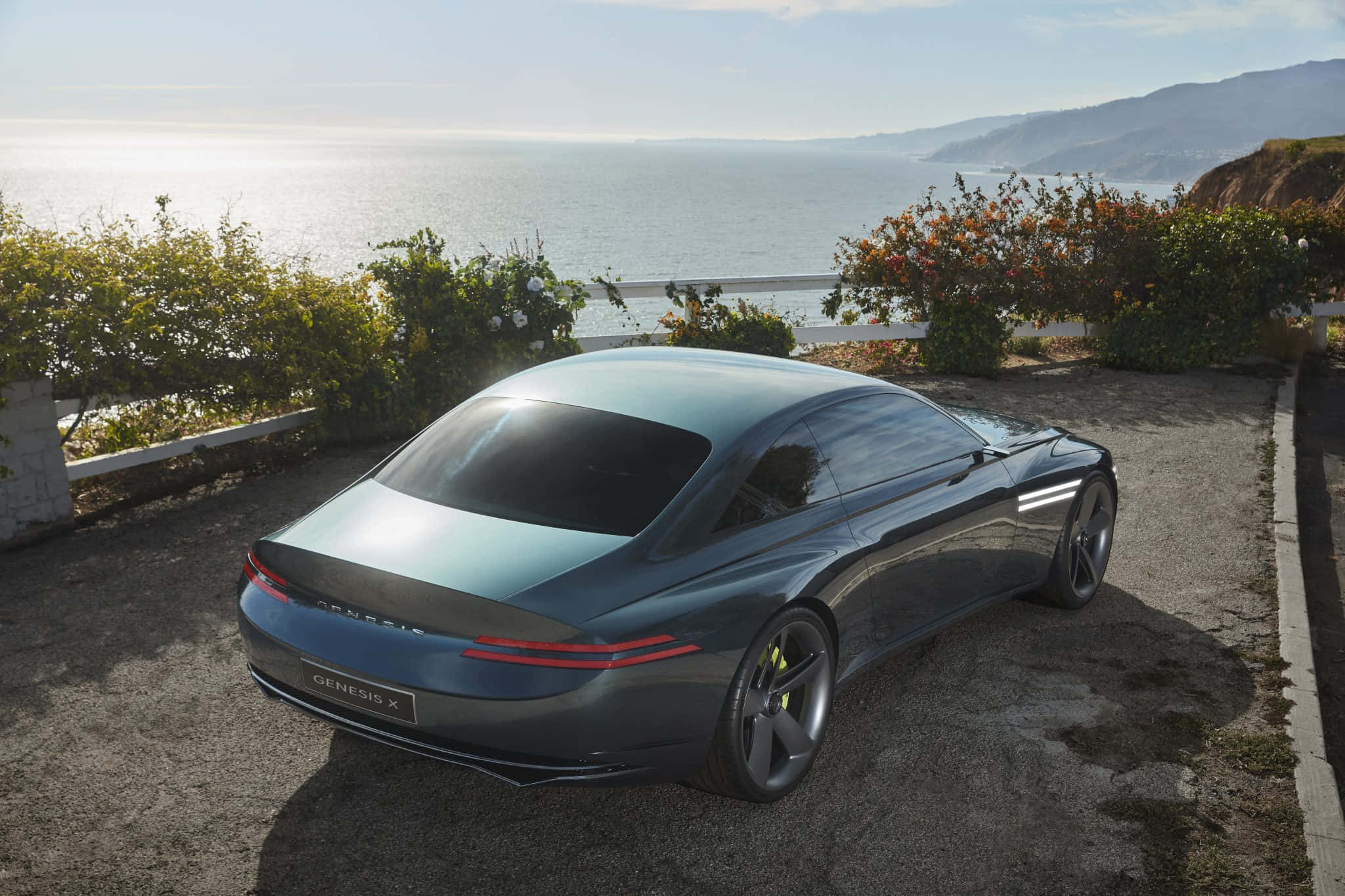Genesis X Concept, dark blue, coastal cliff, Full HD Desktop Wallpaper