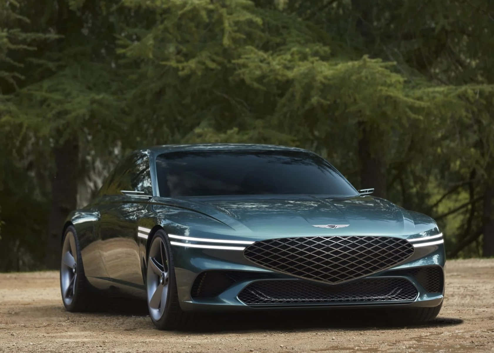 Genesis X Concept, teal, bold grille, HD Desktop Wallpaper