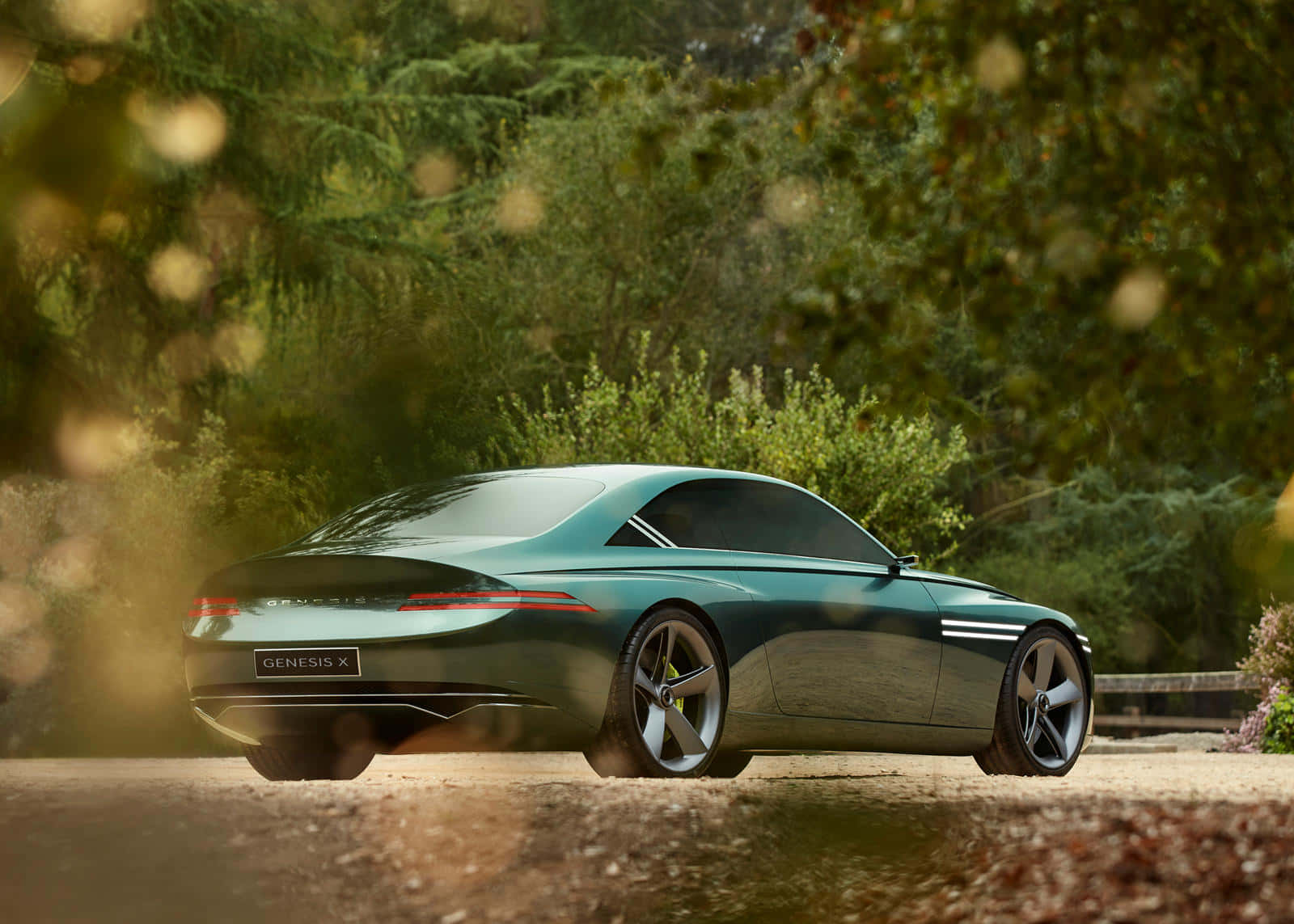 Genesis X Concept, green, gravel path, HD Desktop Wallpaper