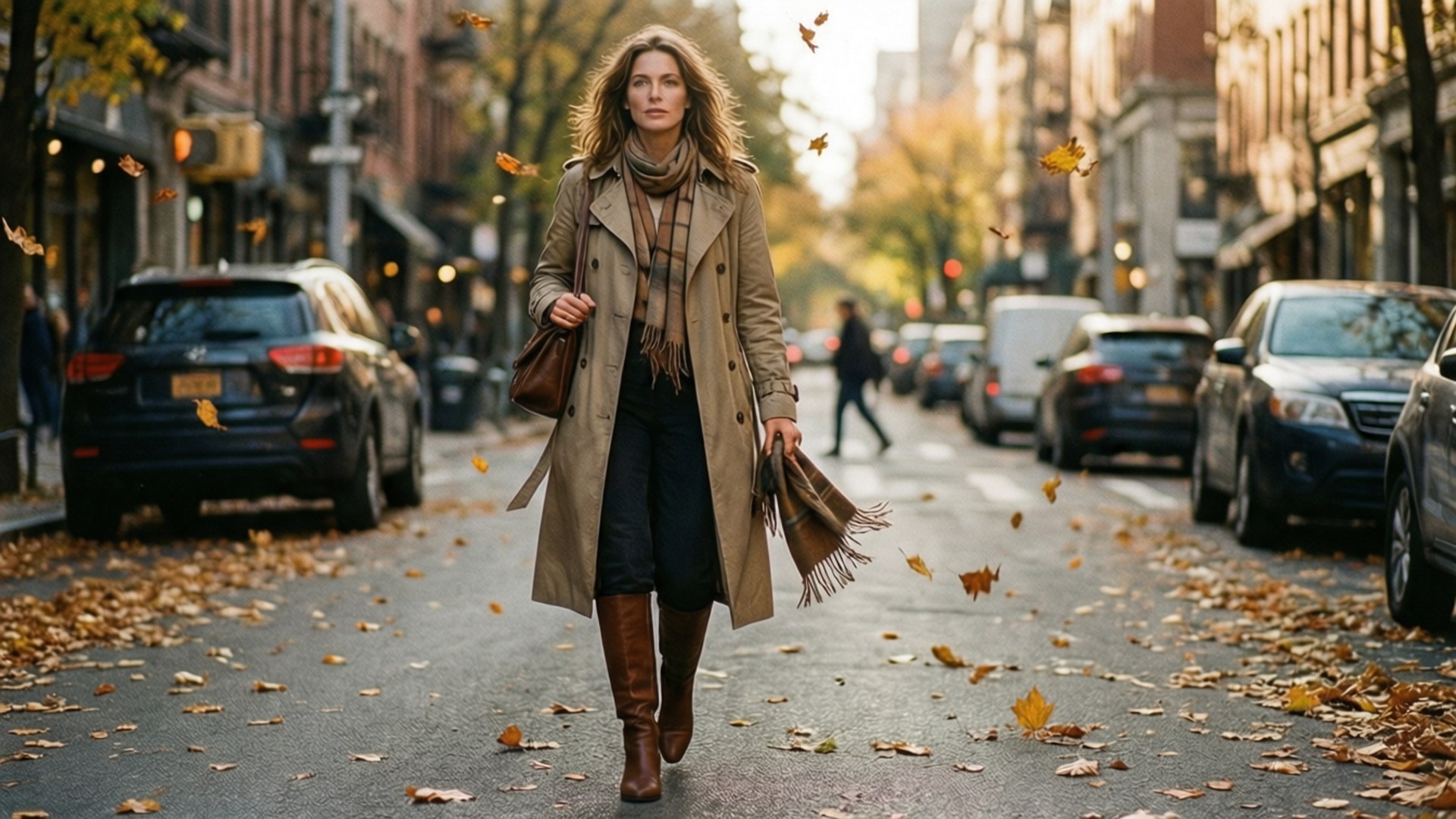 Genevieve Buechner, autumn, city, Full HD Desktop Wallpaper