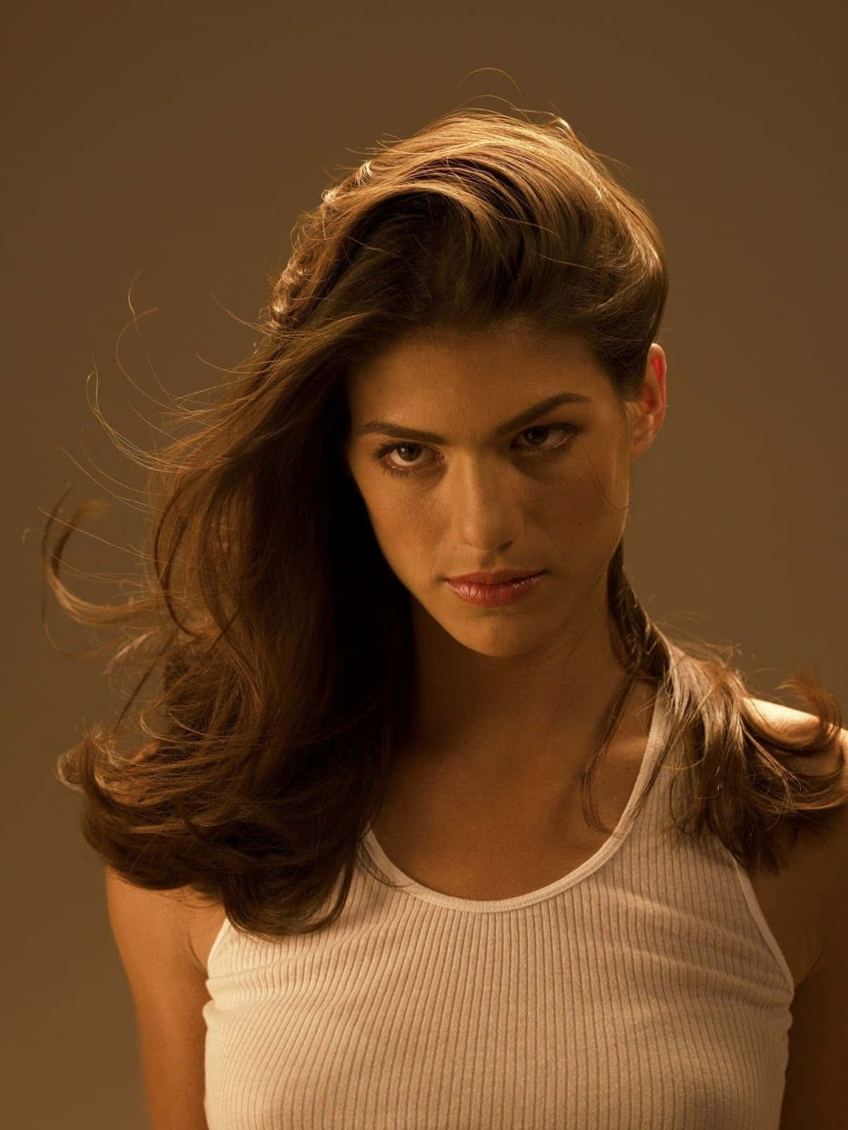 Genevieve Padalecki, brown hair, intense gaze, HD Phone Wallpaper