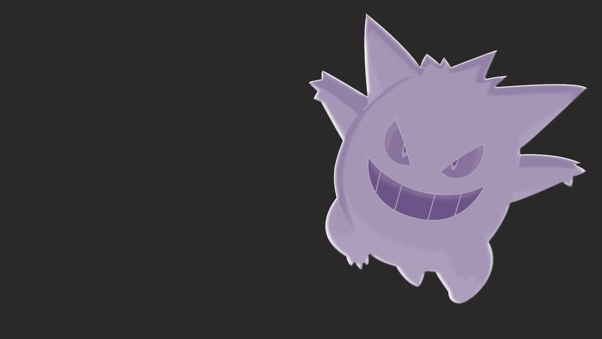 Gengar, purple, sharp ears, SD Desktop Wallpaper