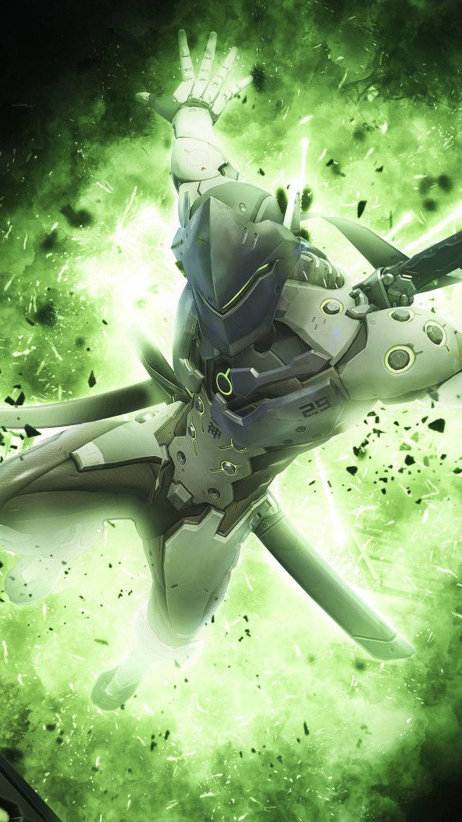 Genji, iPhone, smoky battlefield, HD Phone Wallpaper