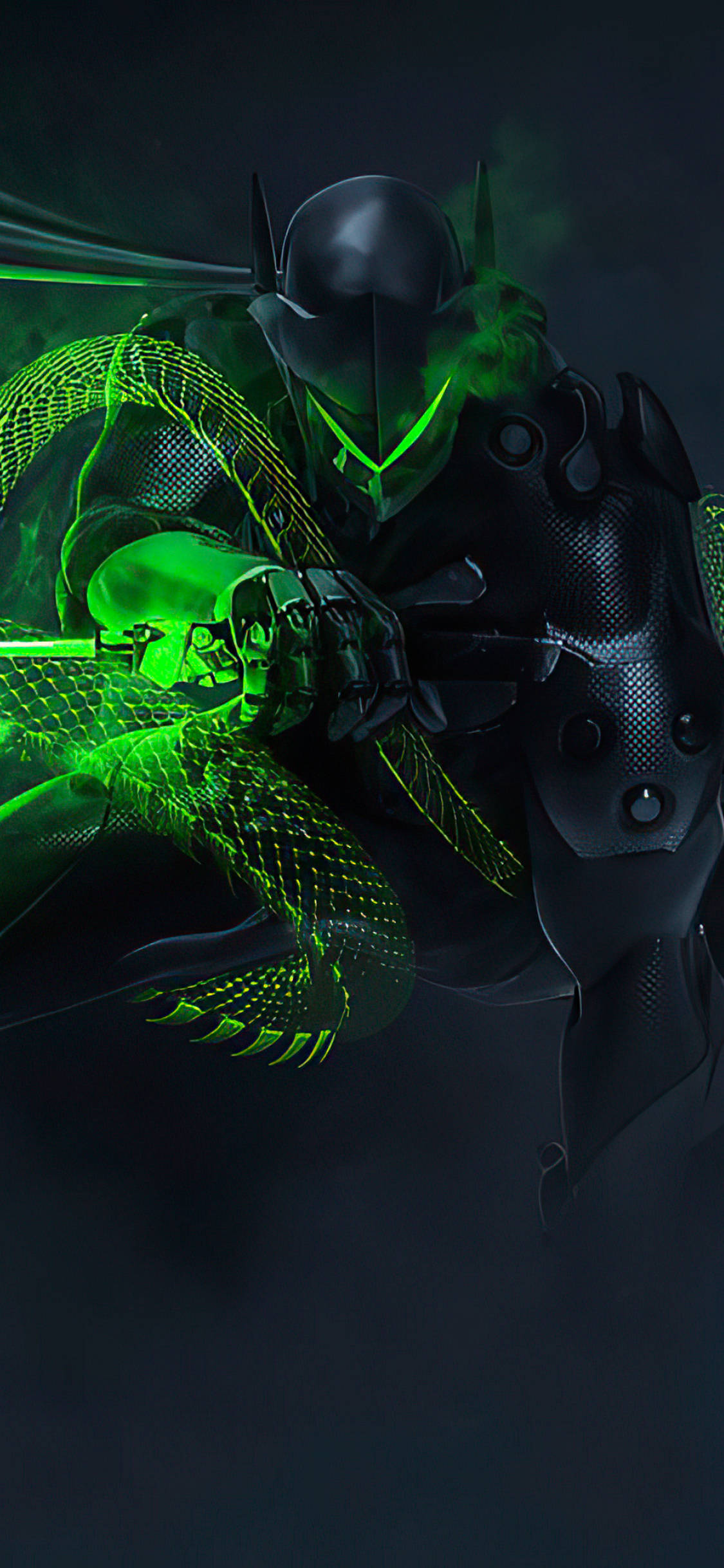 Genji, iPhone, black skin, Full HD Phone Wallpaper
