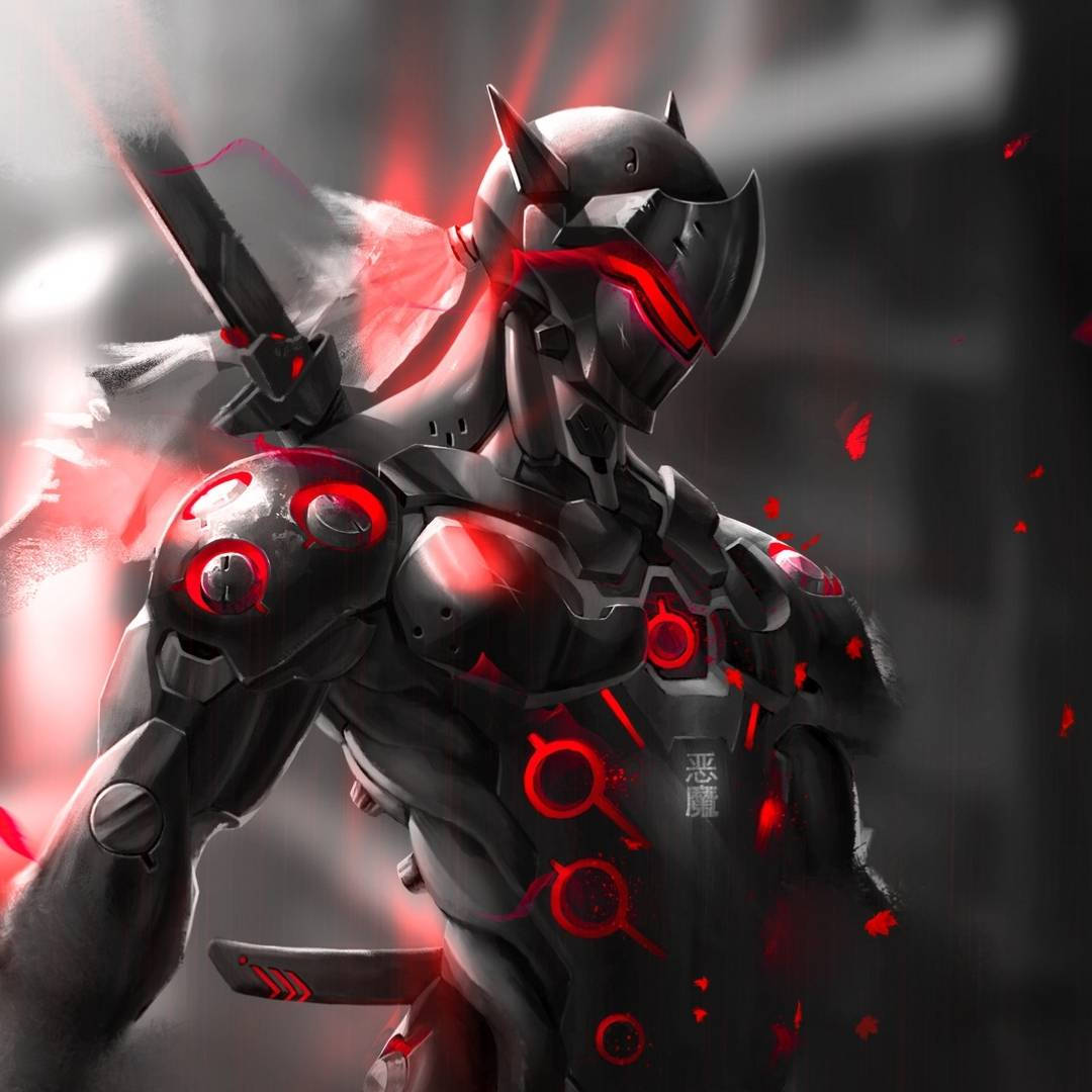 Genji, black, red, SD Desktop Wallpaper