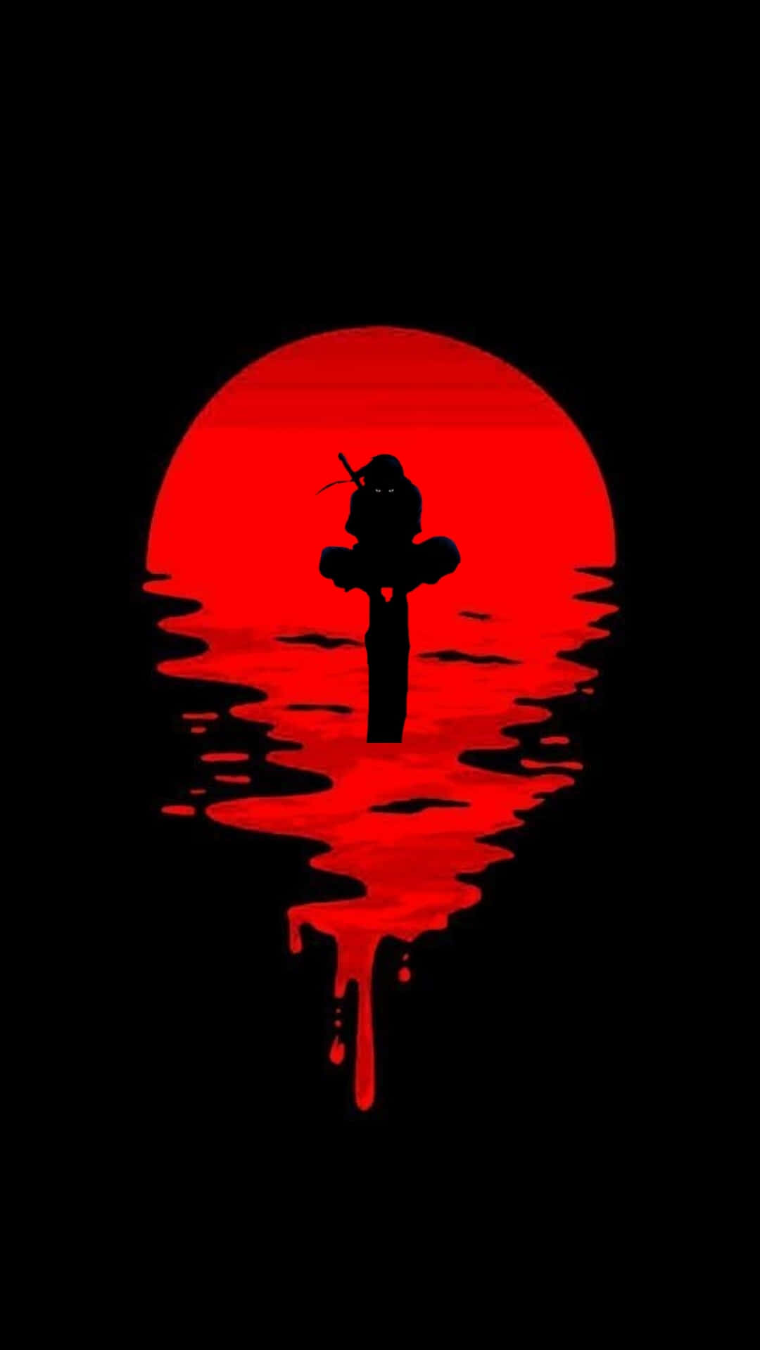 Genjutsu, ninja silhouette, sword, HD Phone Wallpaper