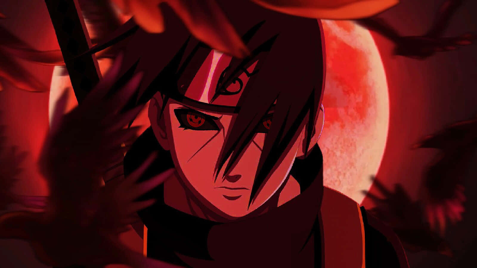 Genjutsu, red eyes, dark hair, HD Desktop Wallpaper