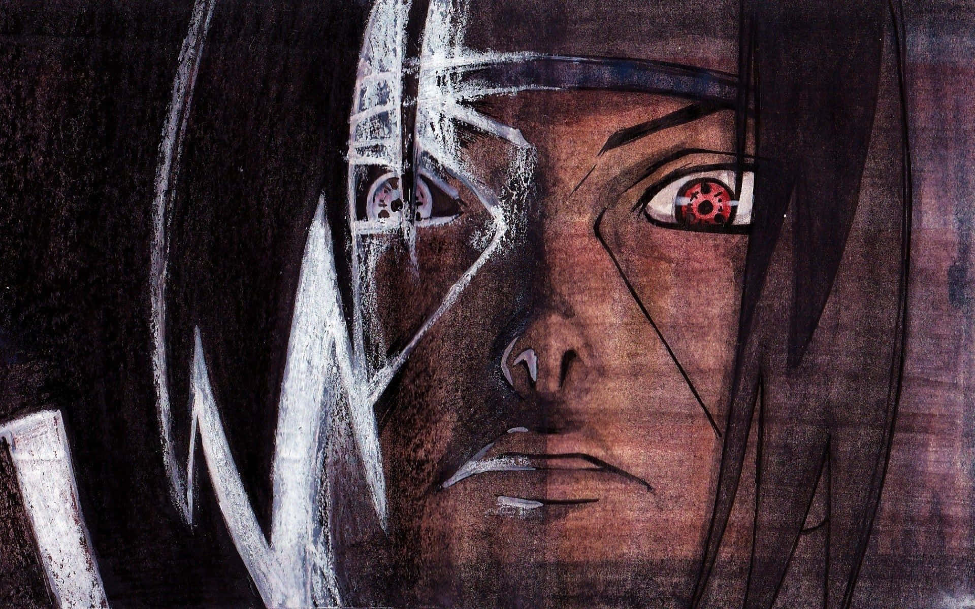 Genjutsu, red eyes, dark hair, Full HD Desktop Wallpaper