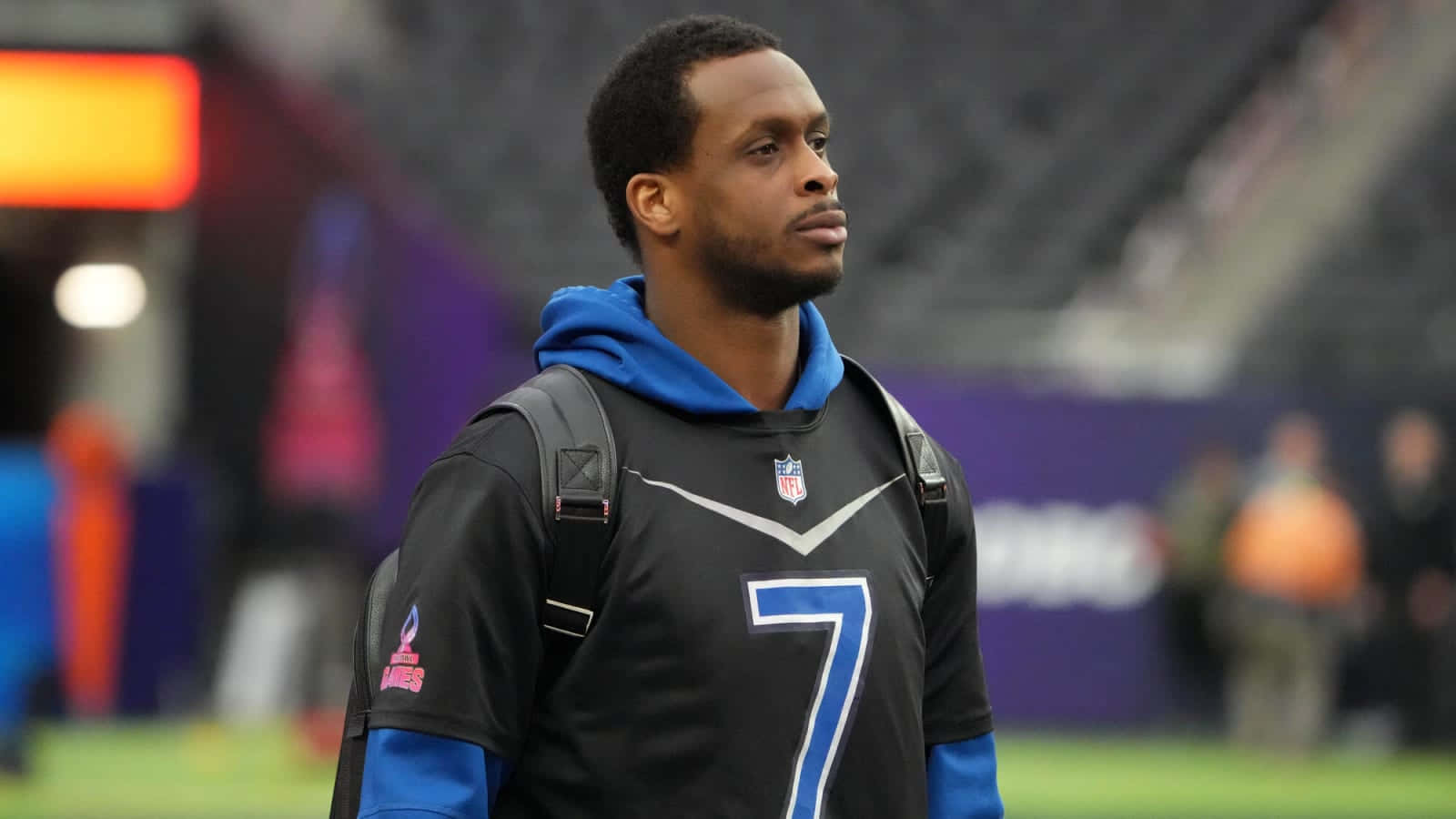 Geno Smith, black and blue jersey, number 7, HD Desktop Wallpaper