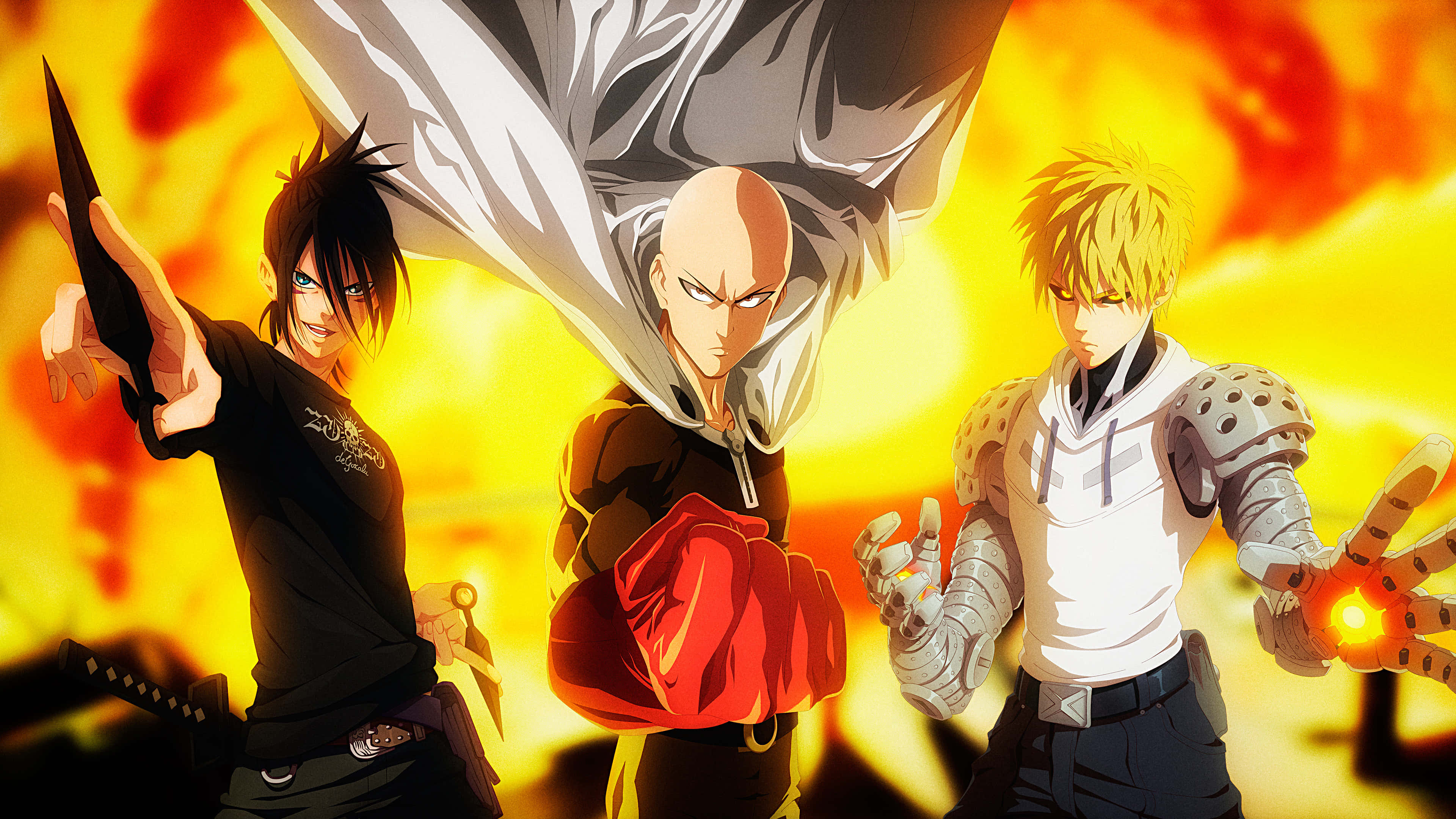 Genos, cyborg warrior, anime heroes, 4K Desktop Wallpaper