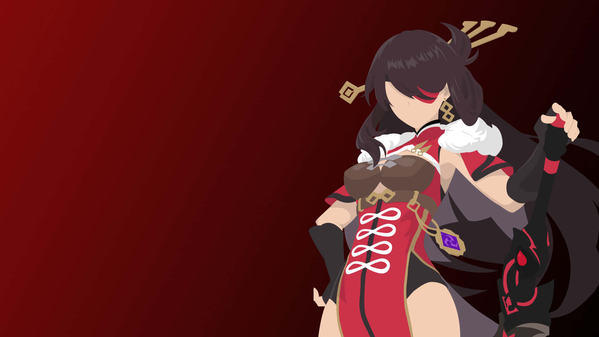 Genshin Impact, Beidou, black hair, Full HD Desktop Wallpaper