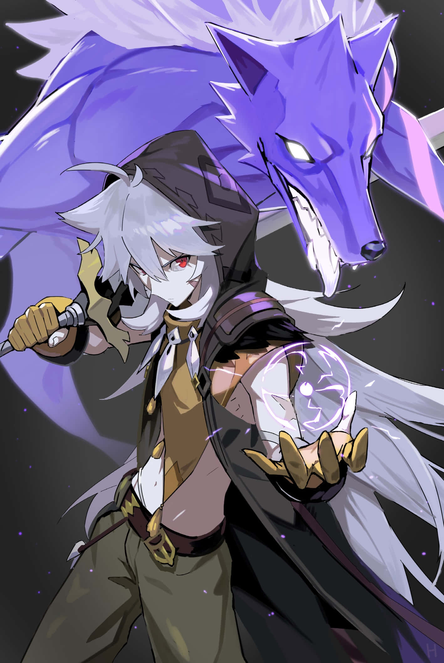 Genshin Impact, Bennett, silver-haired, Full HD Phone Wallpaper