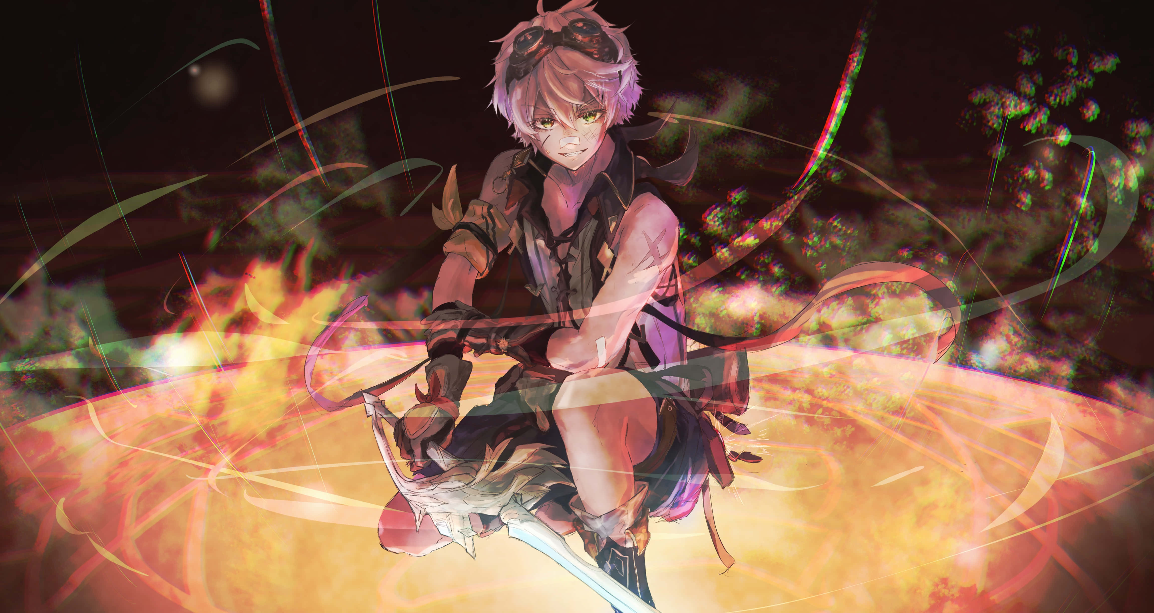 Genshin Impact, Bennett, pink hair, 4K Desktop Wallpaper