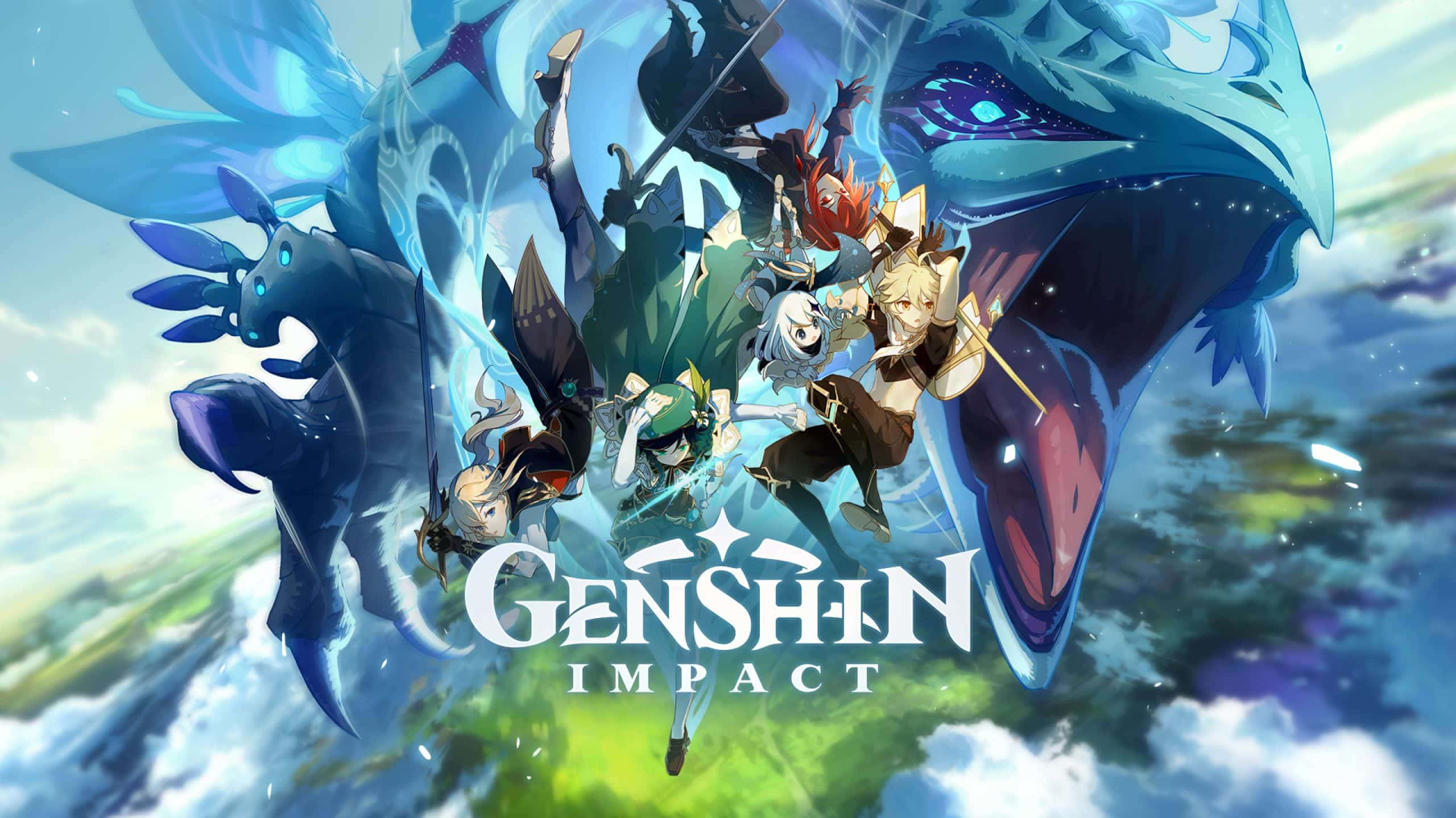 Genshin Impact, Genshin Impact characters, epic adventure, 2K Desktop Wallpaper
