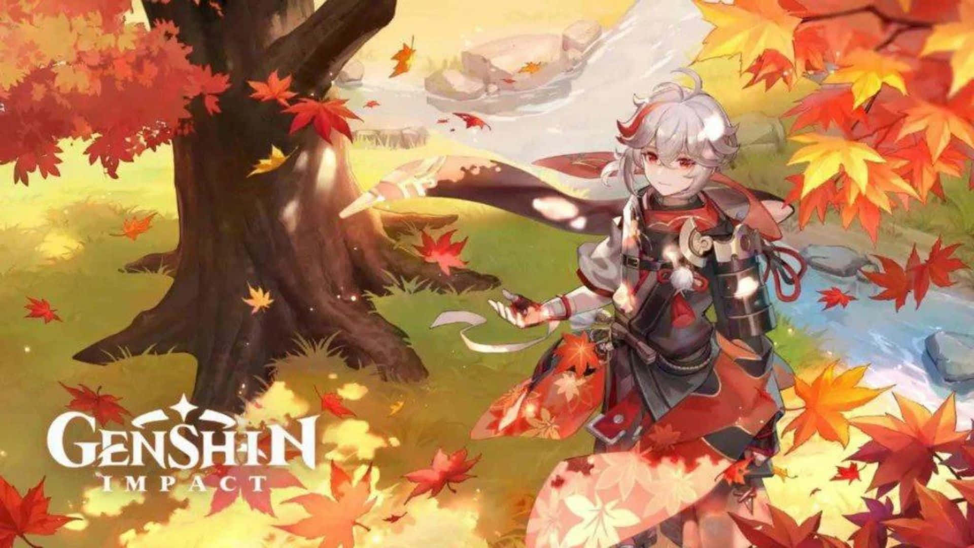 Genshin Impact, anime character, white hair, Full HD Desktop Wallpaper