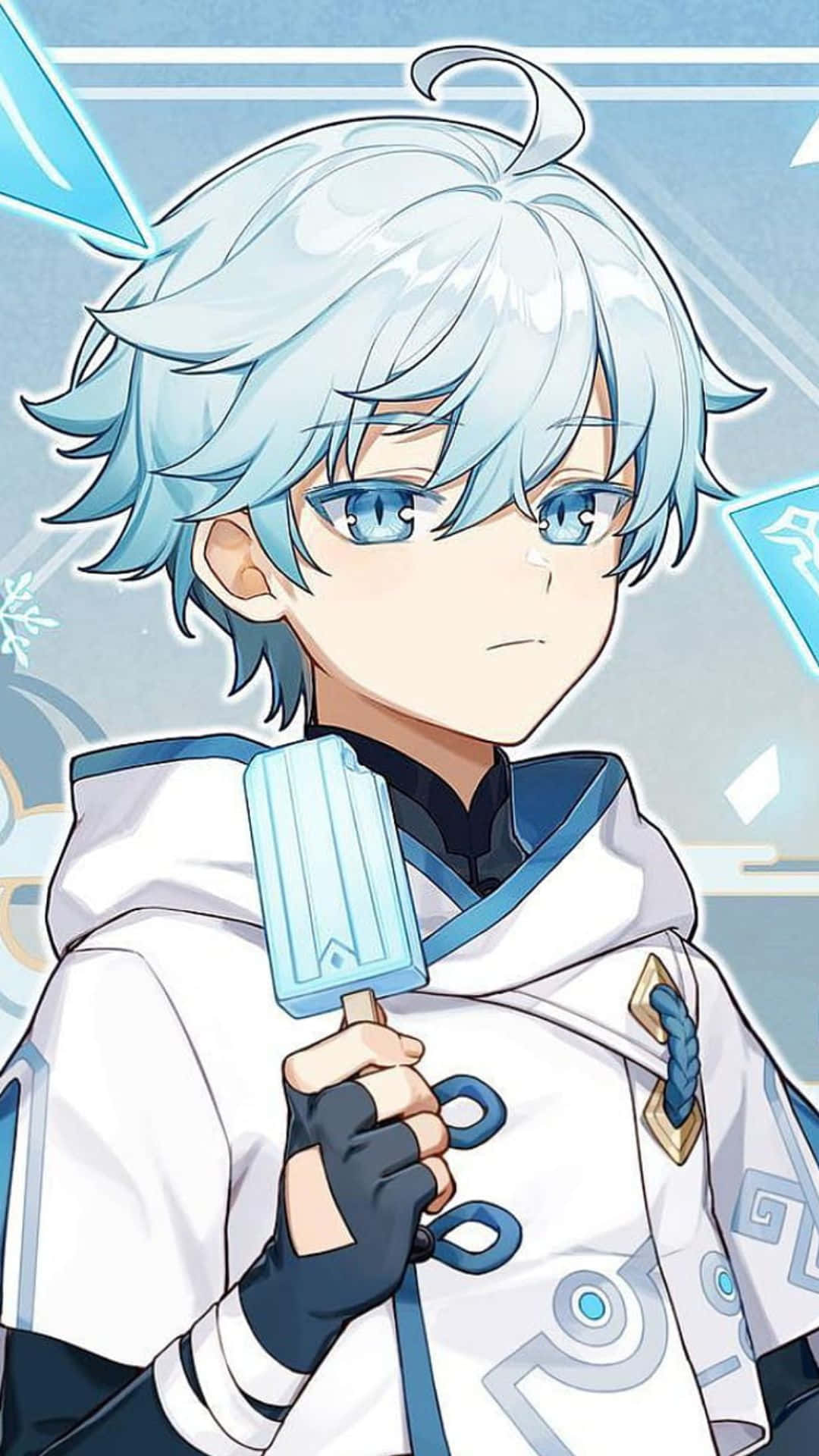 Genshin Impact Characters, silver-blue hair, icy eyes, Full HD Phone Wallpaper