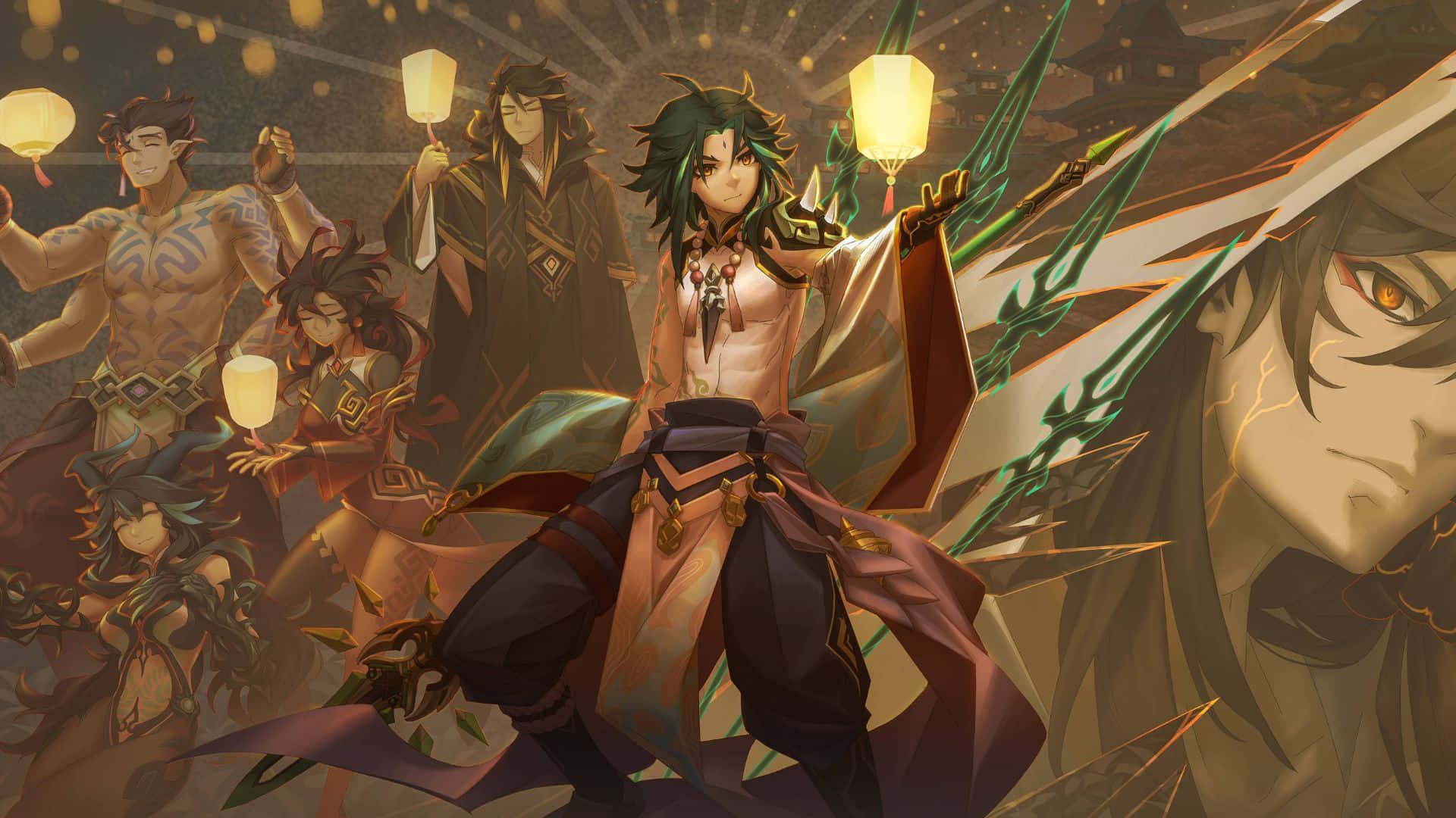 Genshin Impact Characters, anime characters, ornate attire, Full HD Desktop Wallpaper