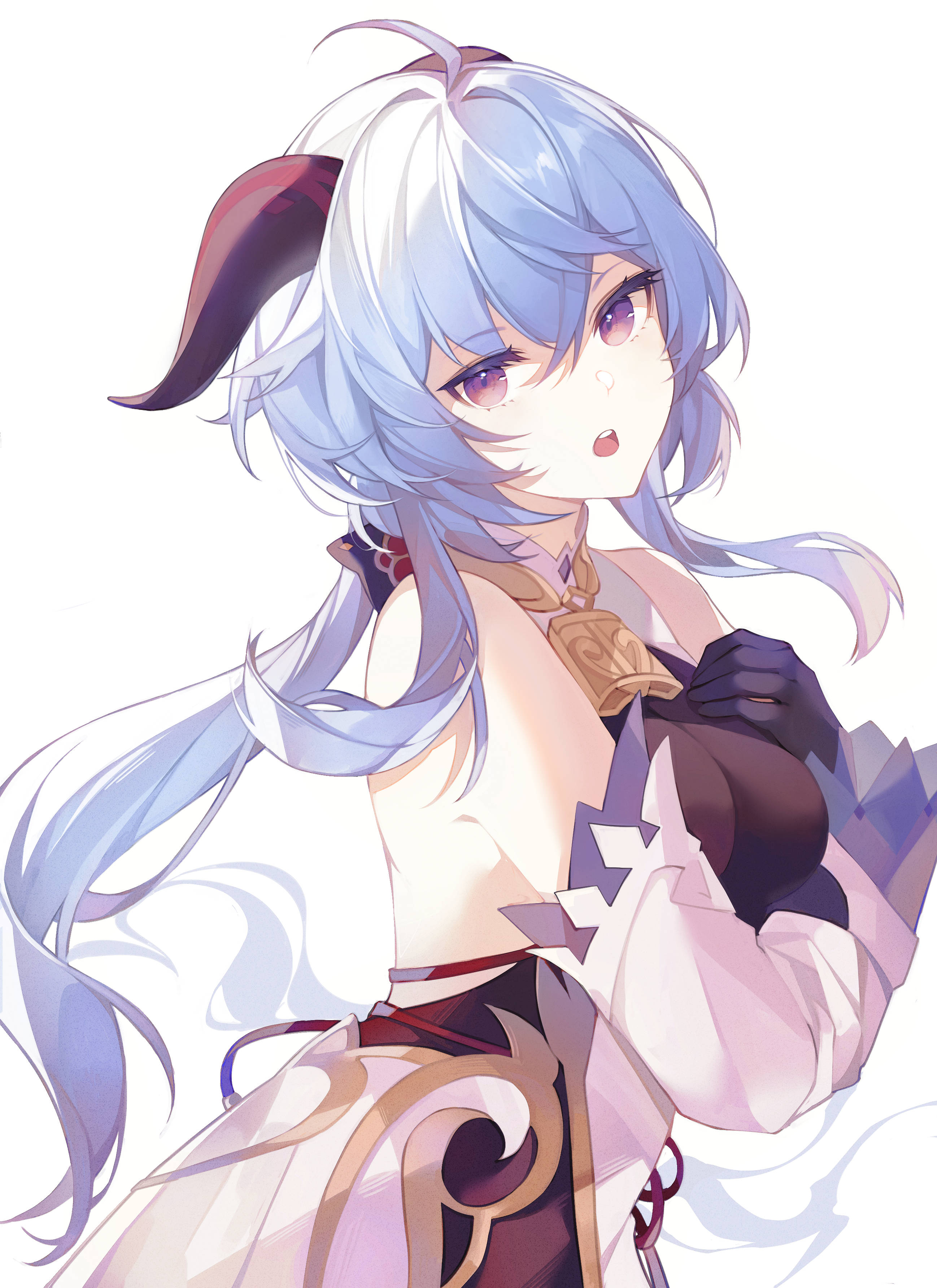 Genshin Impact, Ganyu, blue hair, 2K Phone Wallpaper