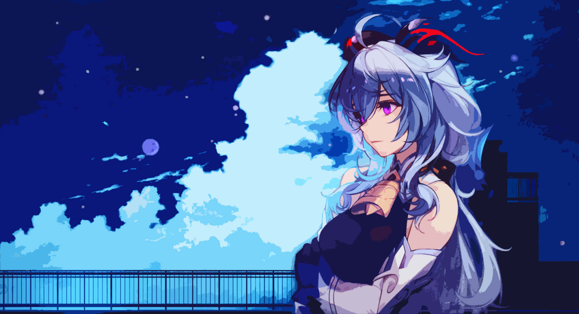 Genshin Impact, Ganyu, silver-haired, HD Desktop Wallpaper